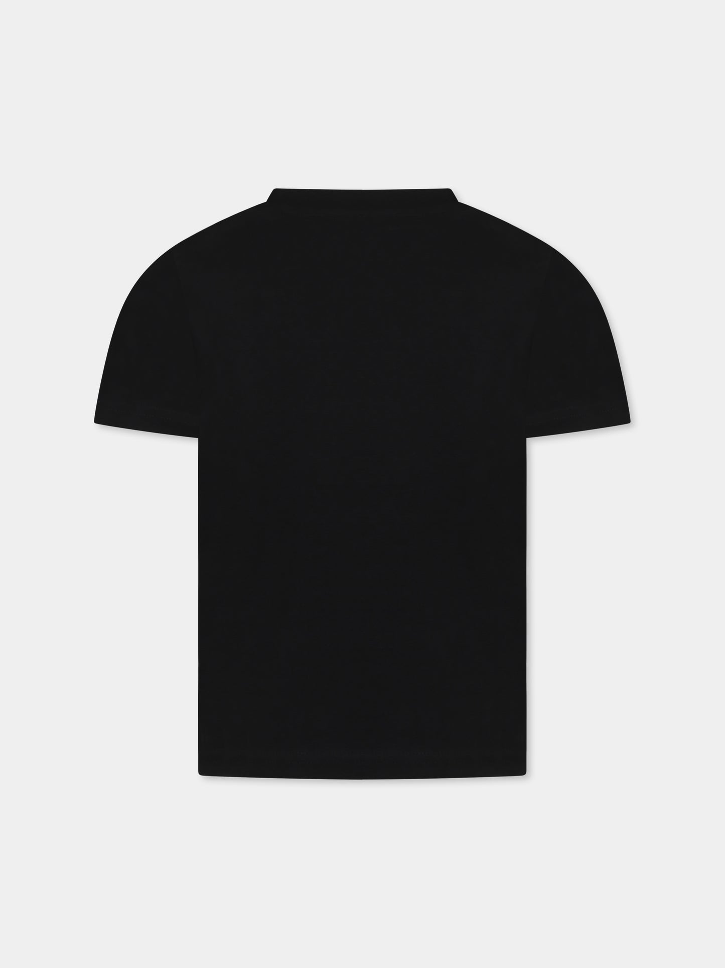 T-shirt nera per bambino con logo,Hugo,G00334 09B