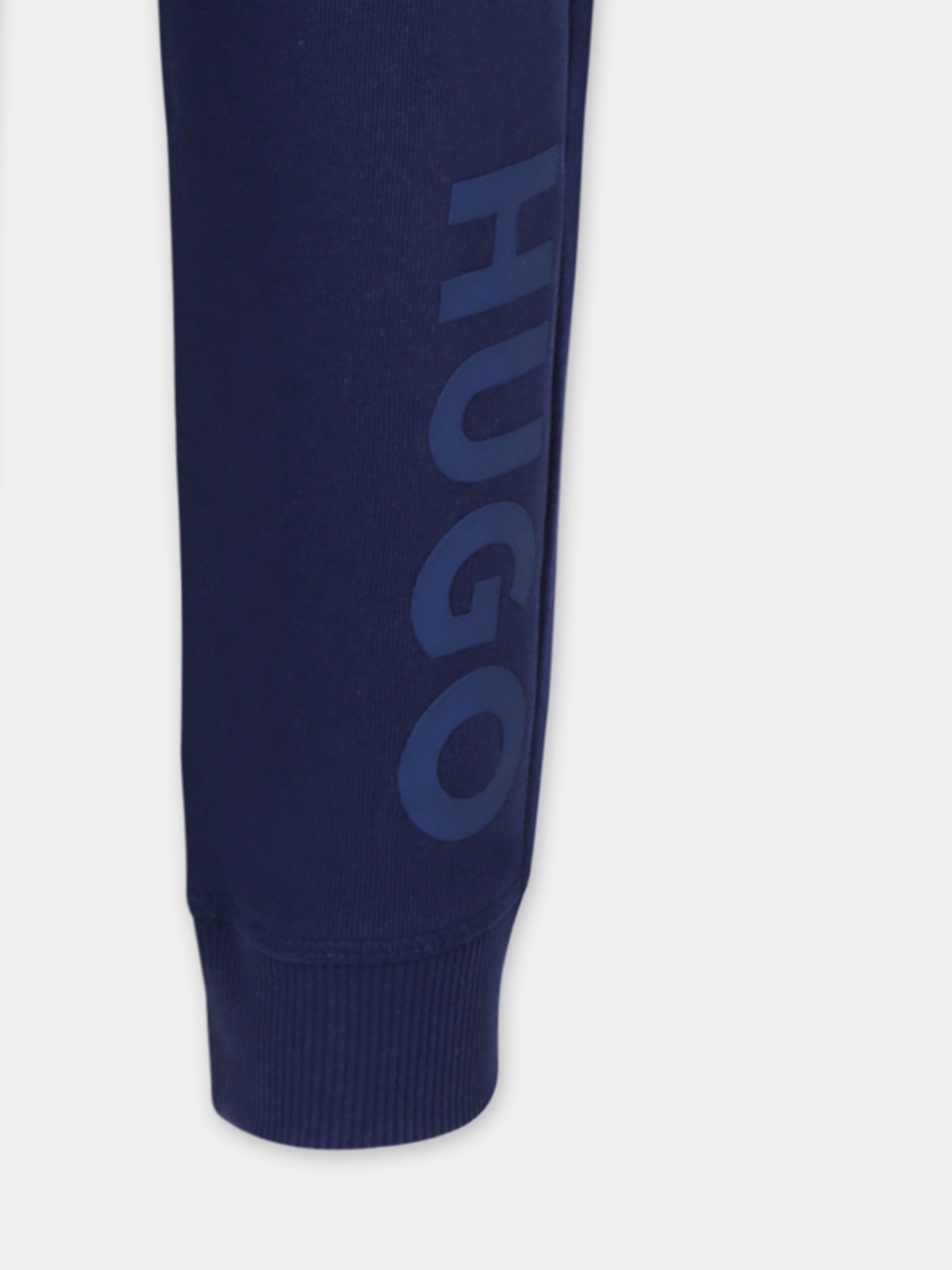 Pantaloni blu per bambino con logo,Hugo,G00362 84N