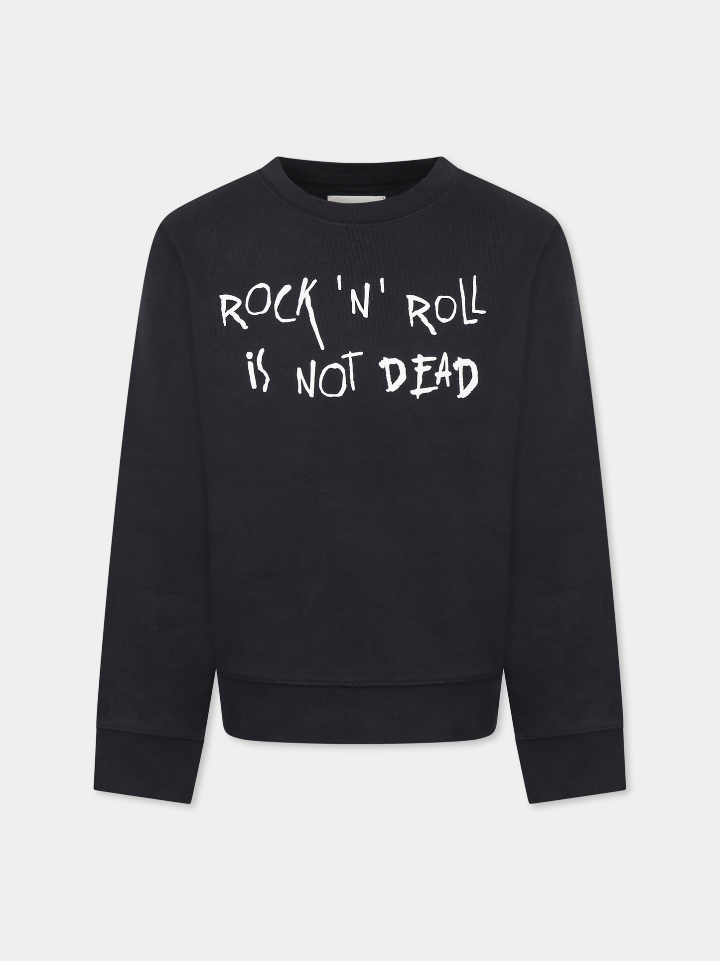 Felpa nera per bambini con scritta,Zadig & Voltaire Kids,X60364 09B