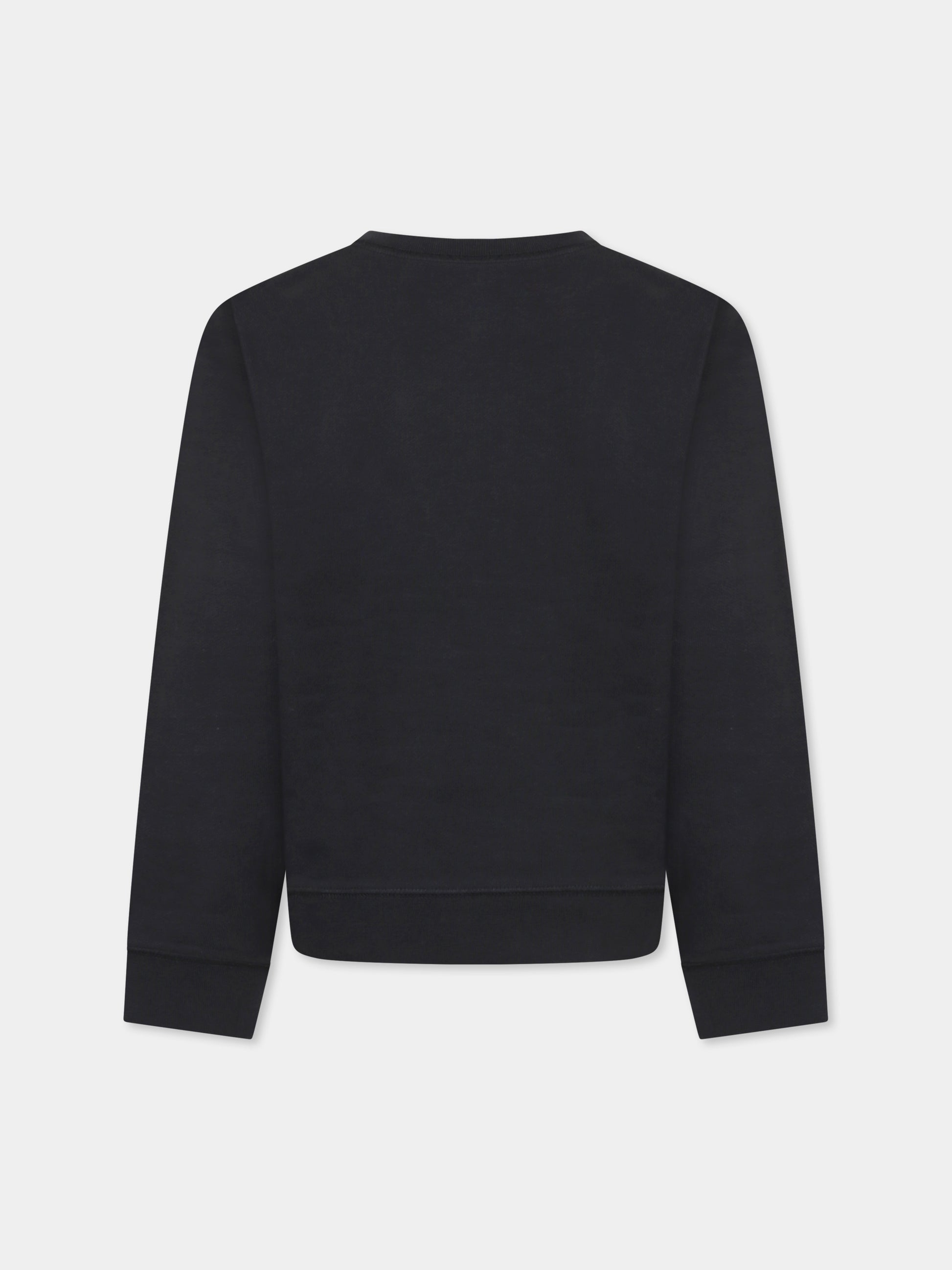 Felpa nera per bambini con scritta,Zadig & Voltaire Kids,X60364 09B