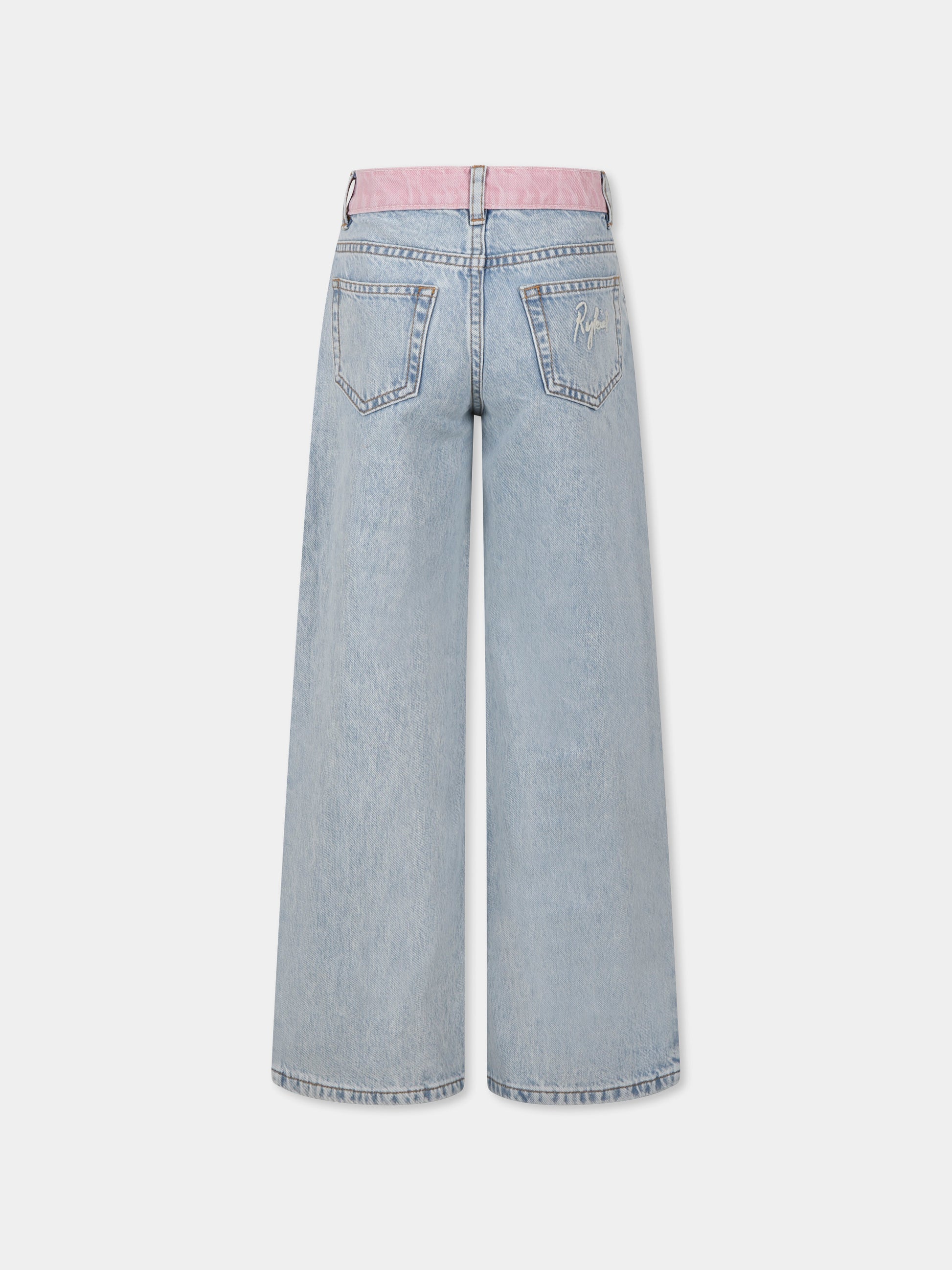 Jeans denim per bambina con logo,Sonia Rykiel Paris,A00286 Z04