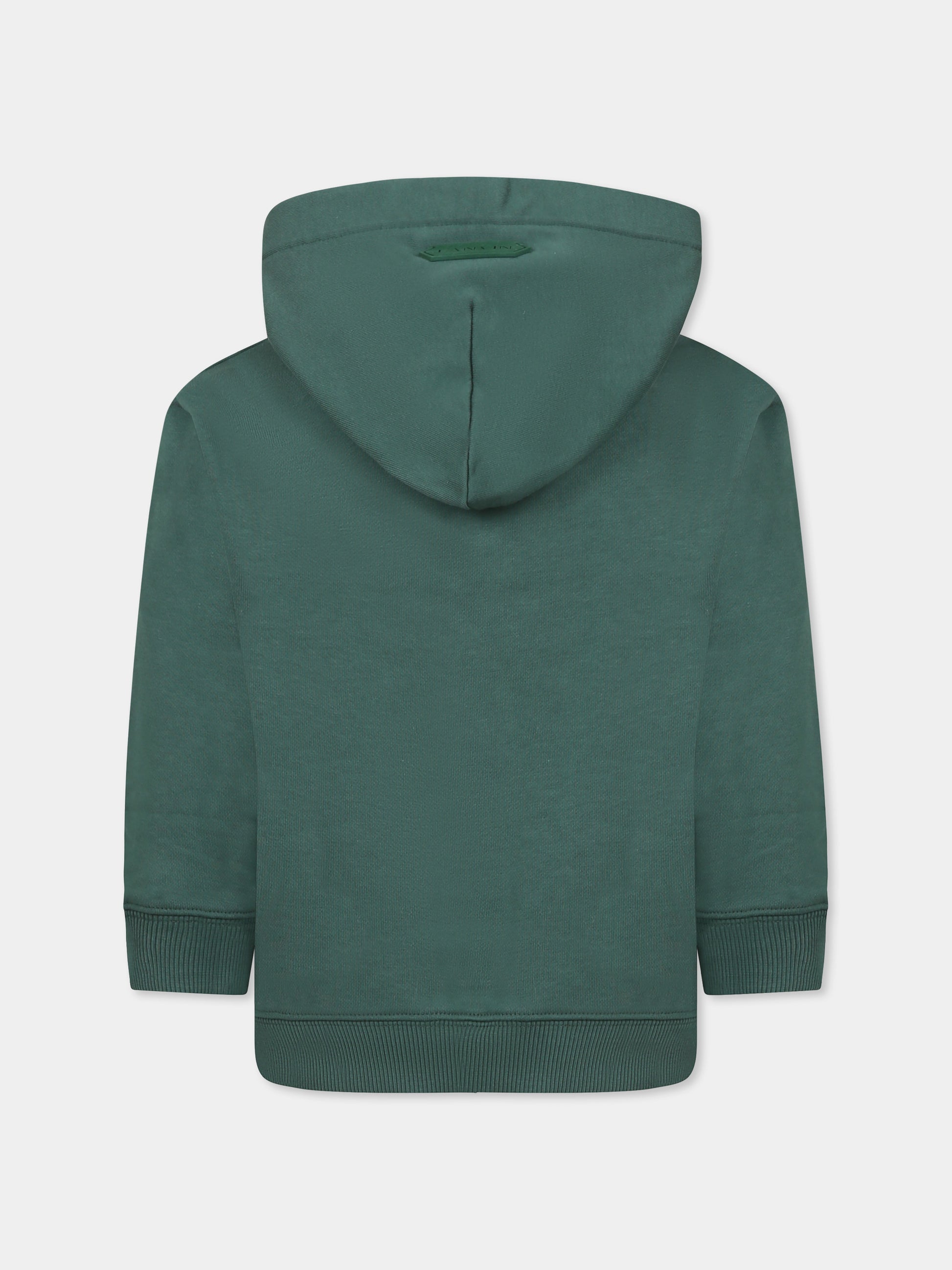 Felpa verde per bambino con logo,Lanvin Petite,N30225 722