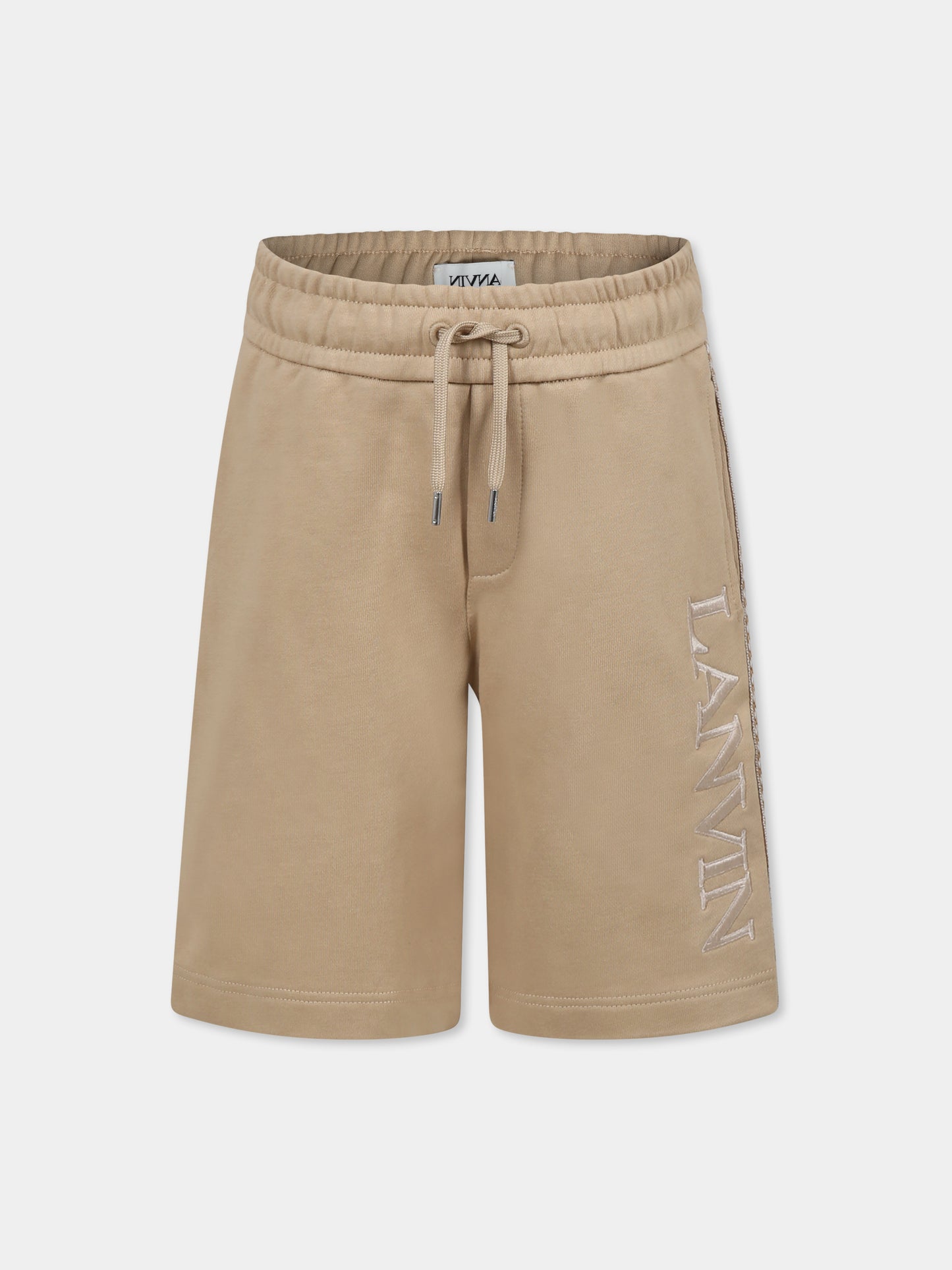 Shorts beige per bambino con logo,Lanvin Petite,N30229 222