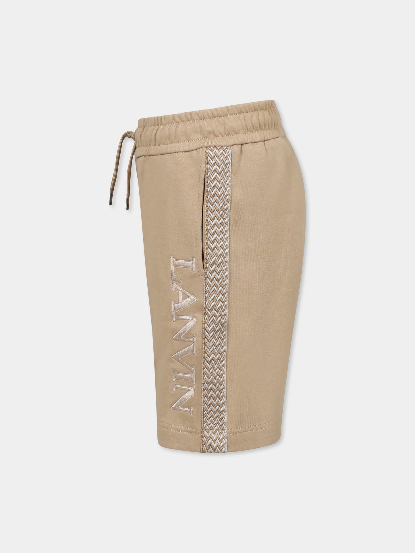 Shorts beige per bambino con logo,Lanvin Petite,N30229 222
