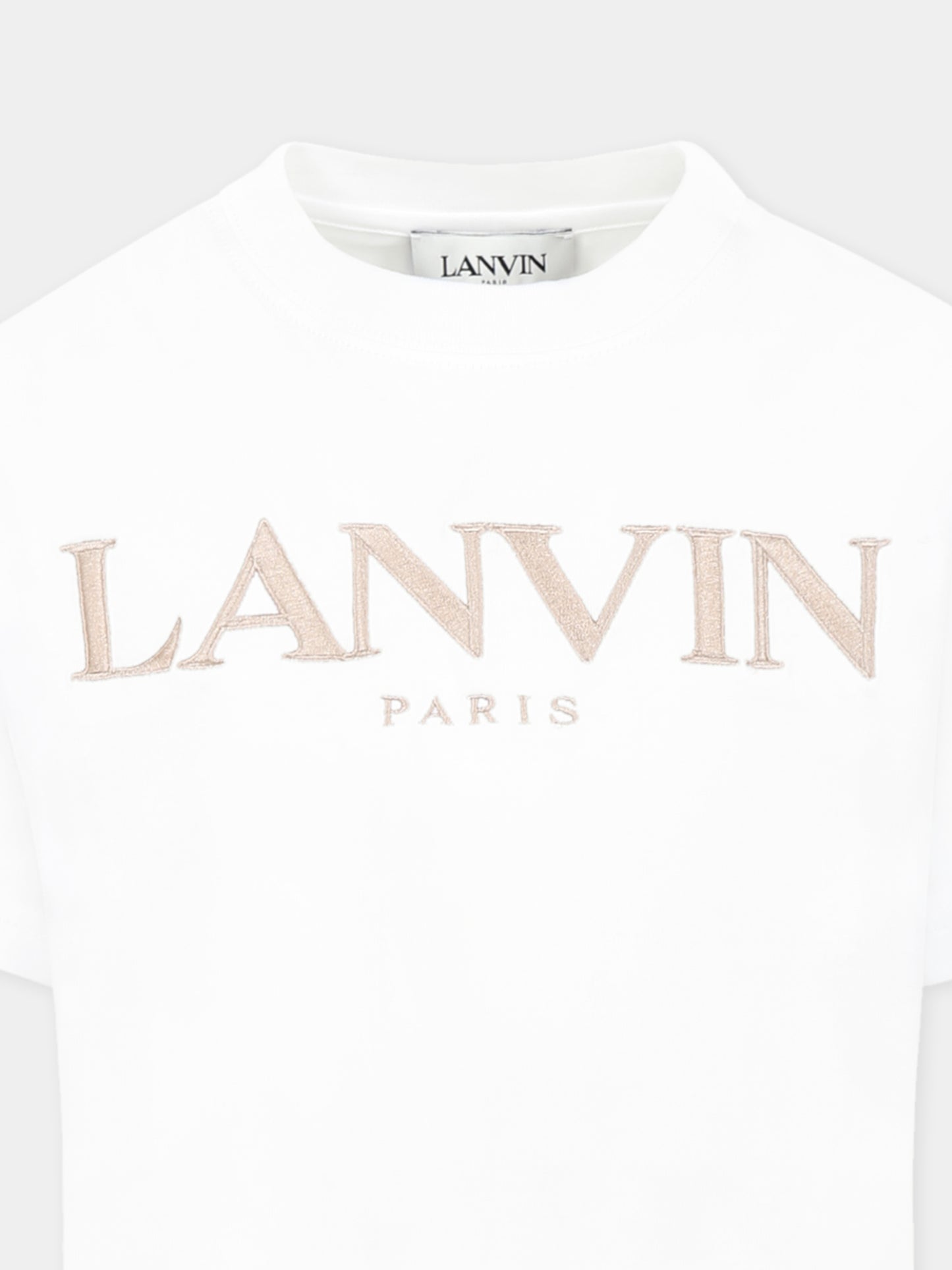 T-shirt bianca per bambino con logo