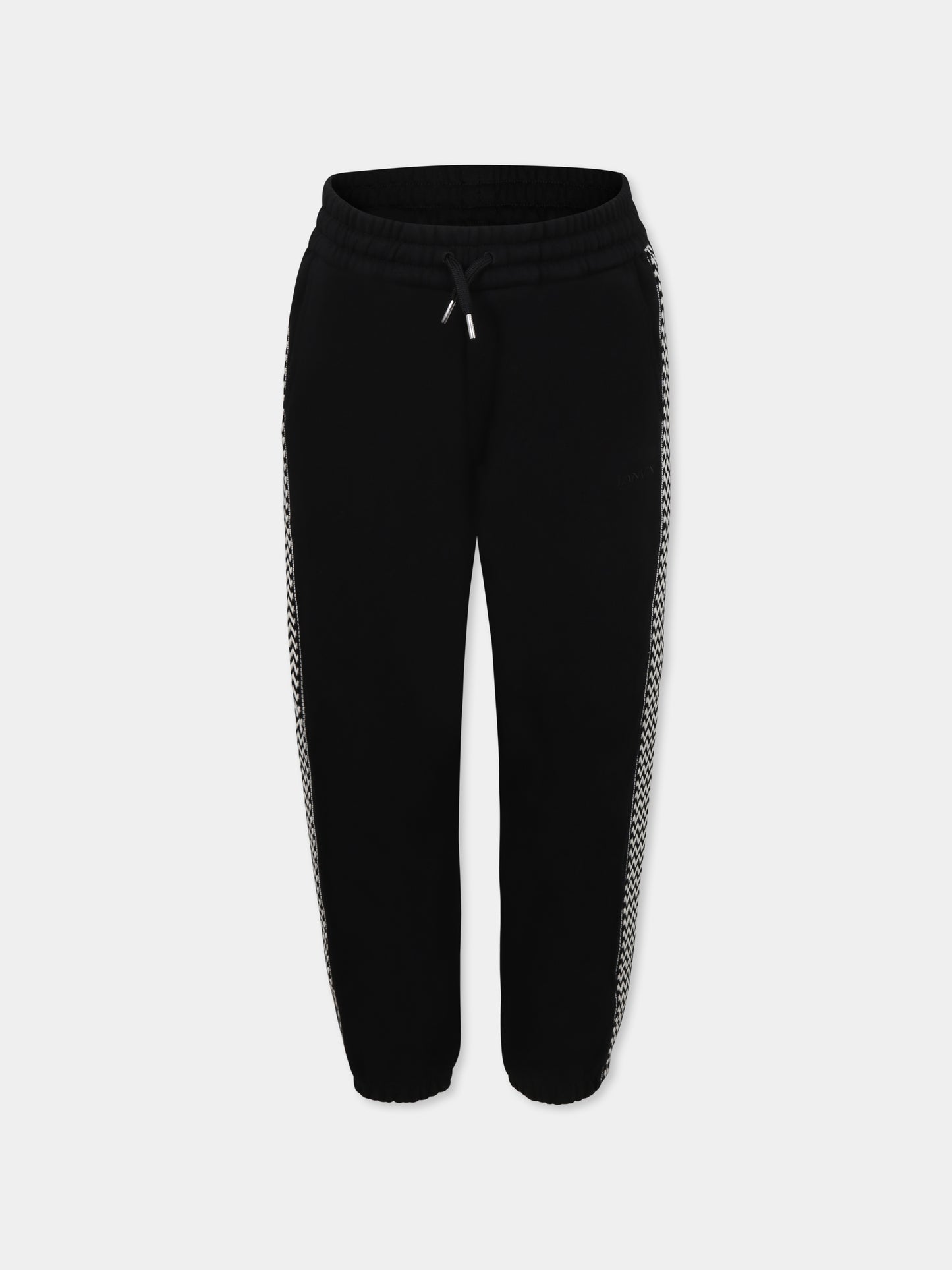 Pantaloni neri per bambino con logo,Lanvin Petite,N30230 09B