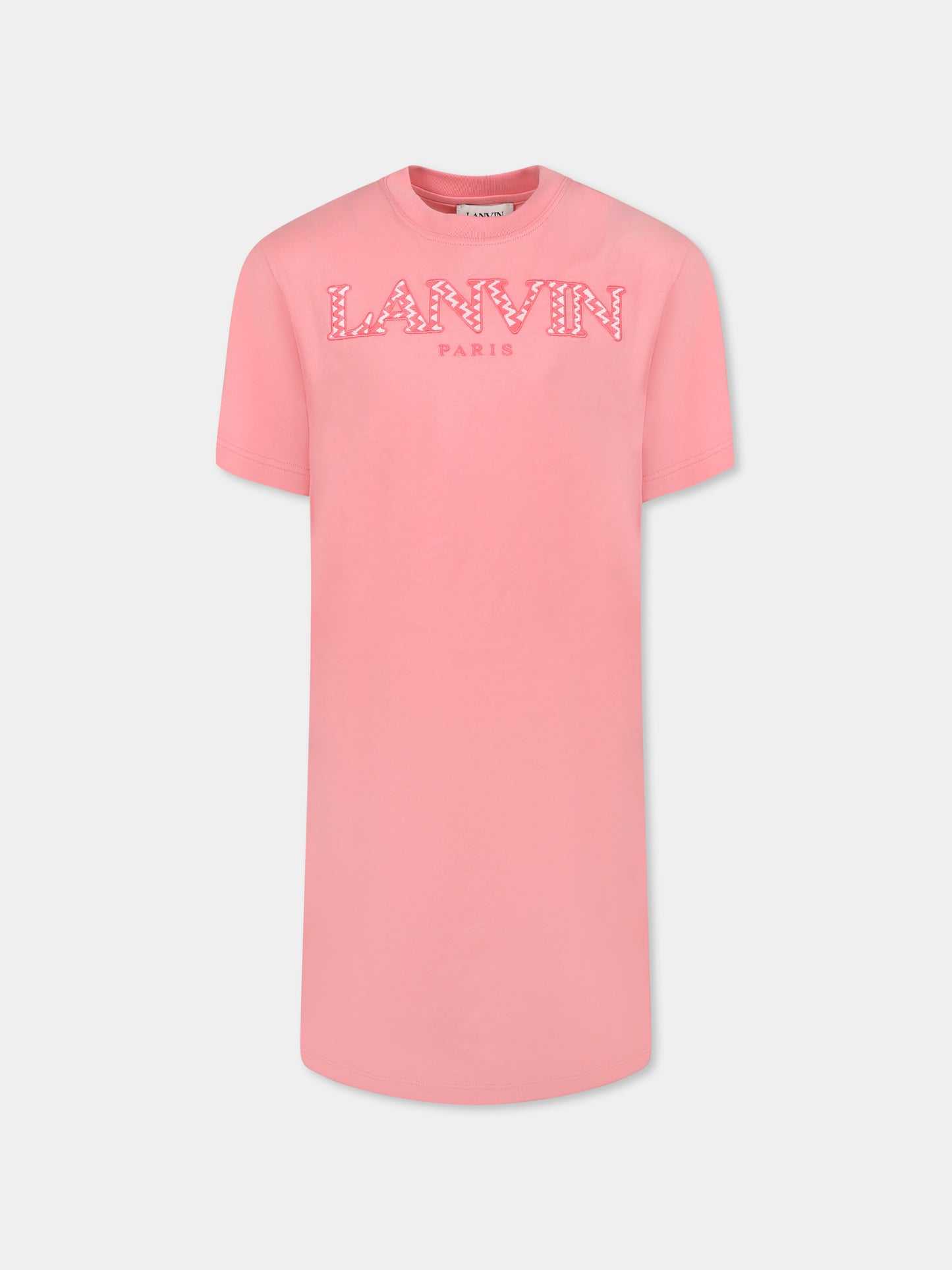 Vestito rosa per bambina con logo,Lanvin Petite,N30191 49C