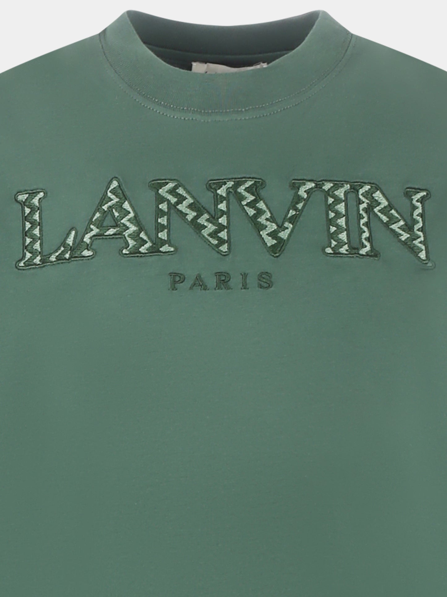Vestito verde per bambina con logo