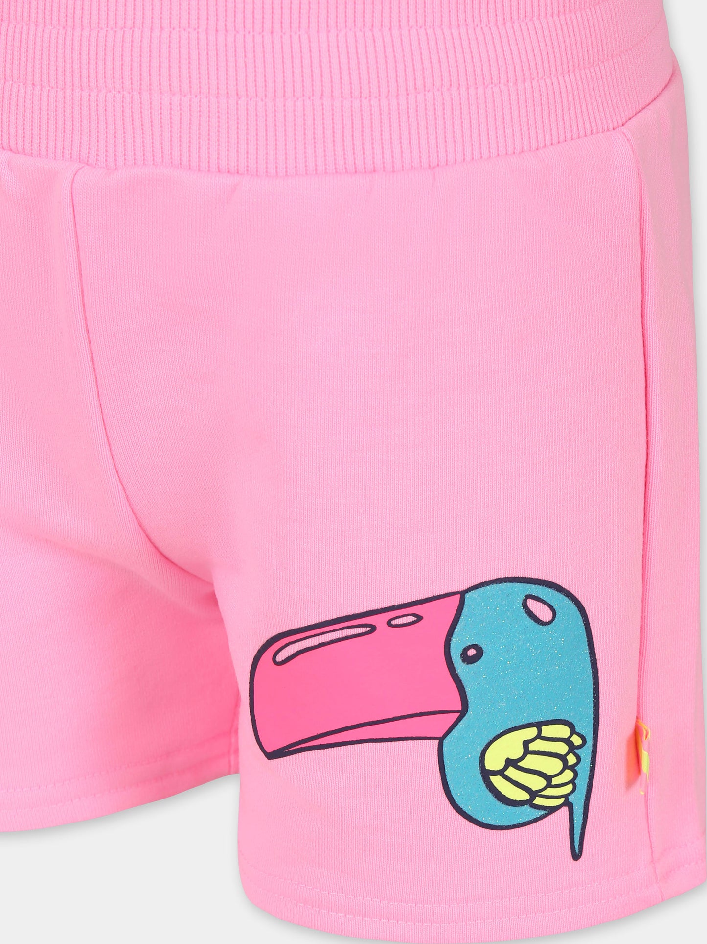 Shorts rosa per bambina con cuori,Billieblush,U20908 462