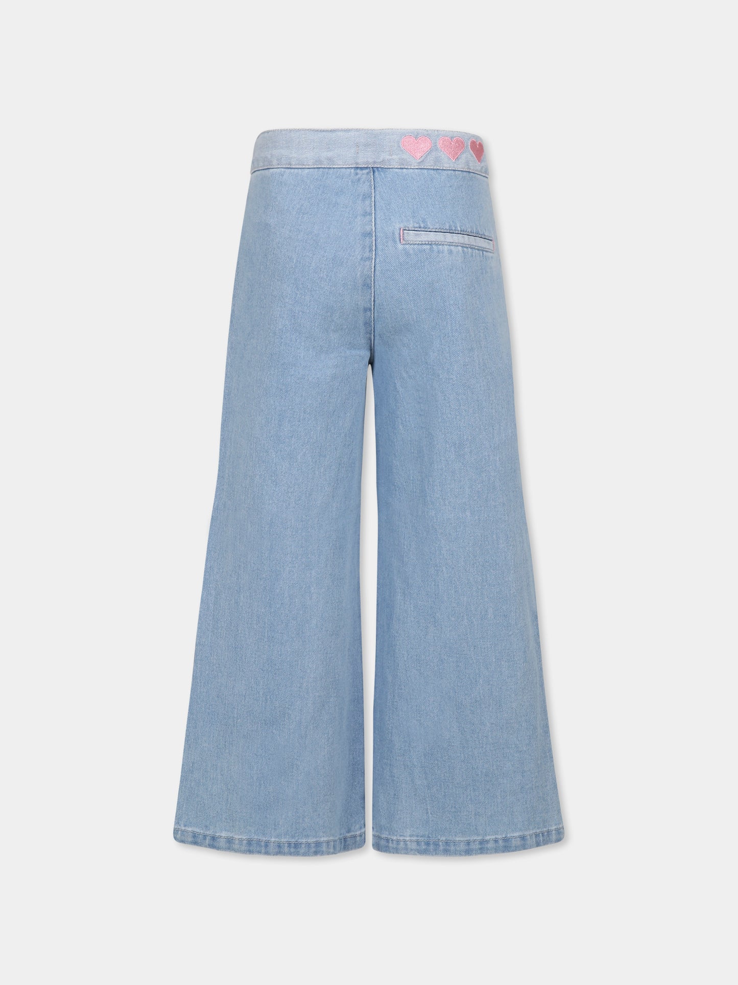 Jeans denim per bambina con scritte,Billieblush,U20848 Z18