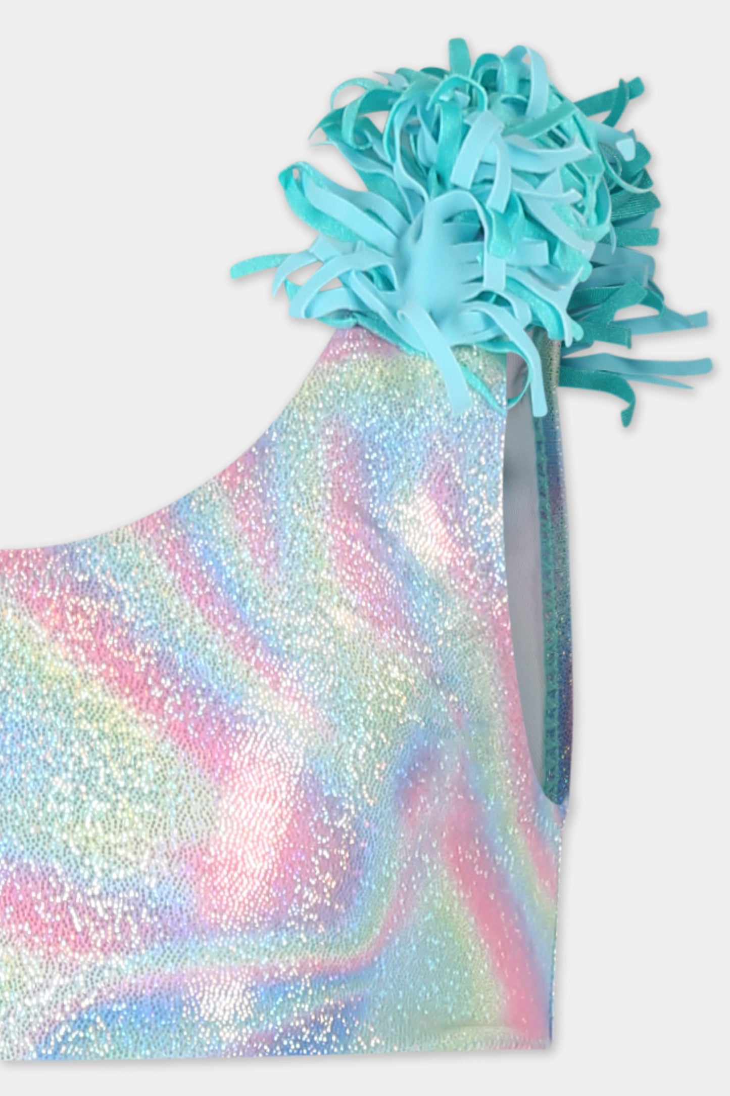 Bikini multicolor per bambina con frange