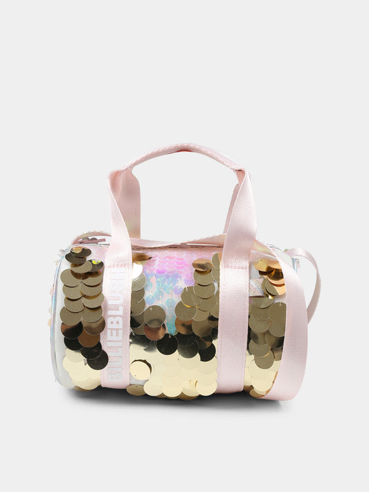 Borsa oro per bambina con paillettes,Billieblush,U20775 111