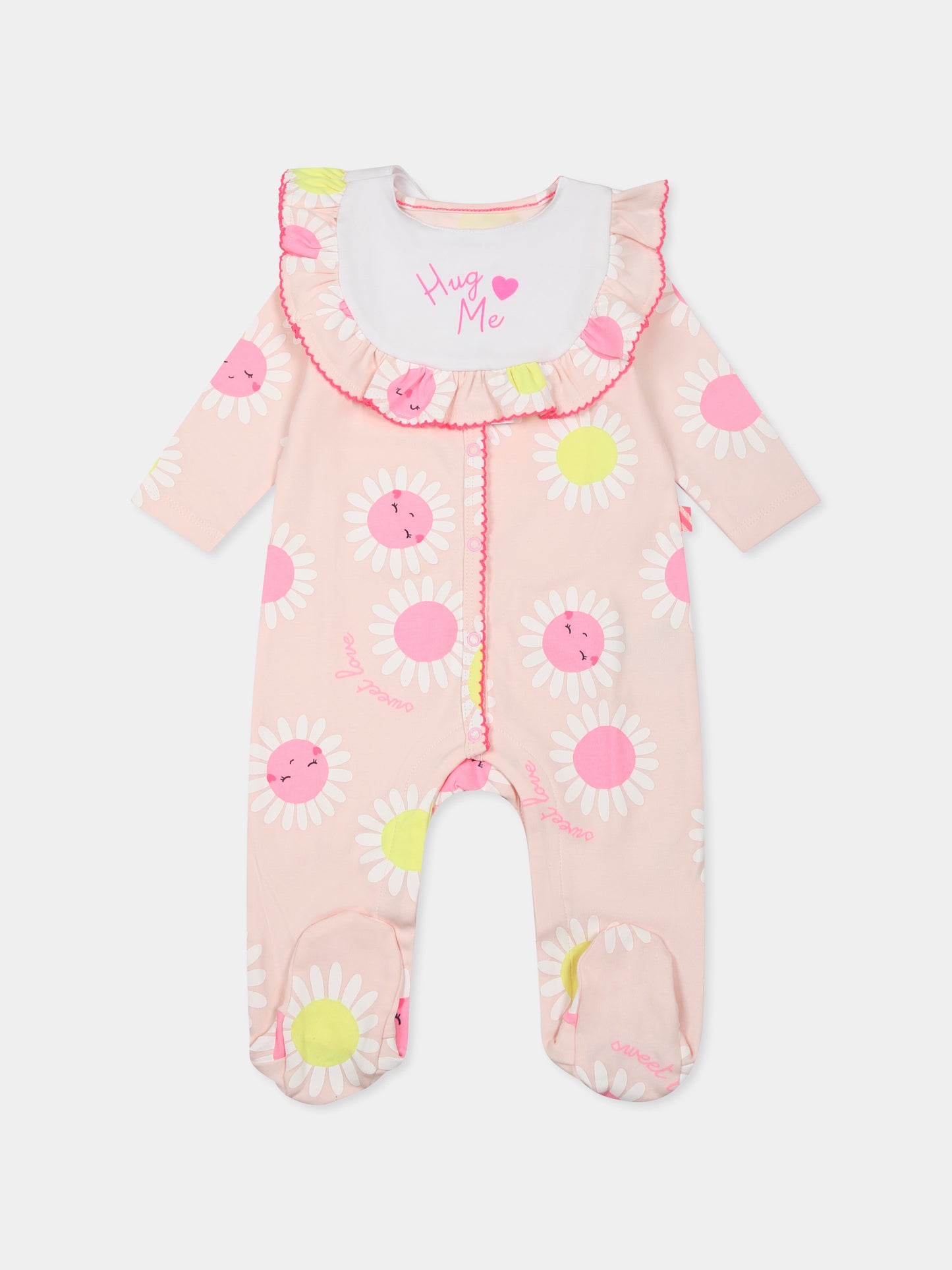 Set tutina rosa per neonata con fiori all over,Billieblush,U21016 45S