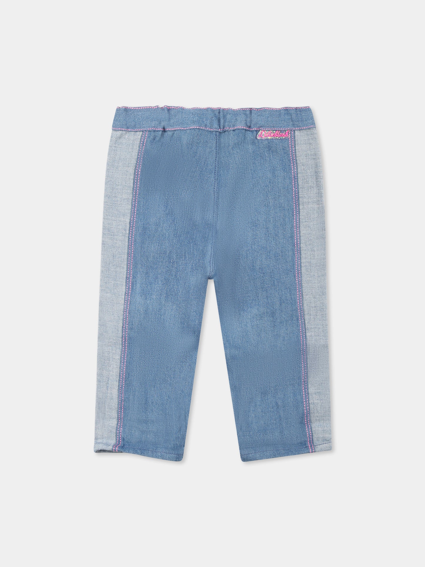 Jeans denim per neonata con logo,Billieblush,U20838 Z10