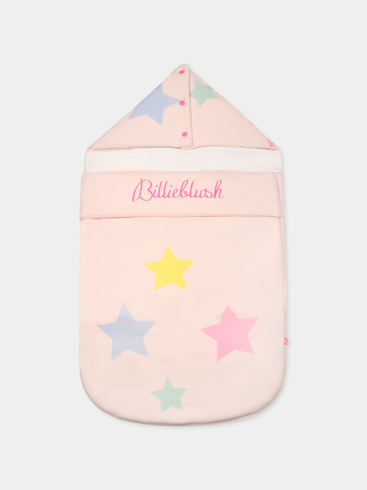 Sacco nanna rosa per neonata con stelle e logo,Billieblush,U21059 45S