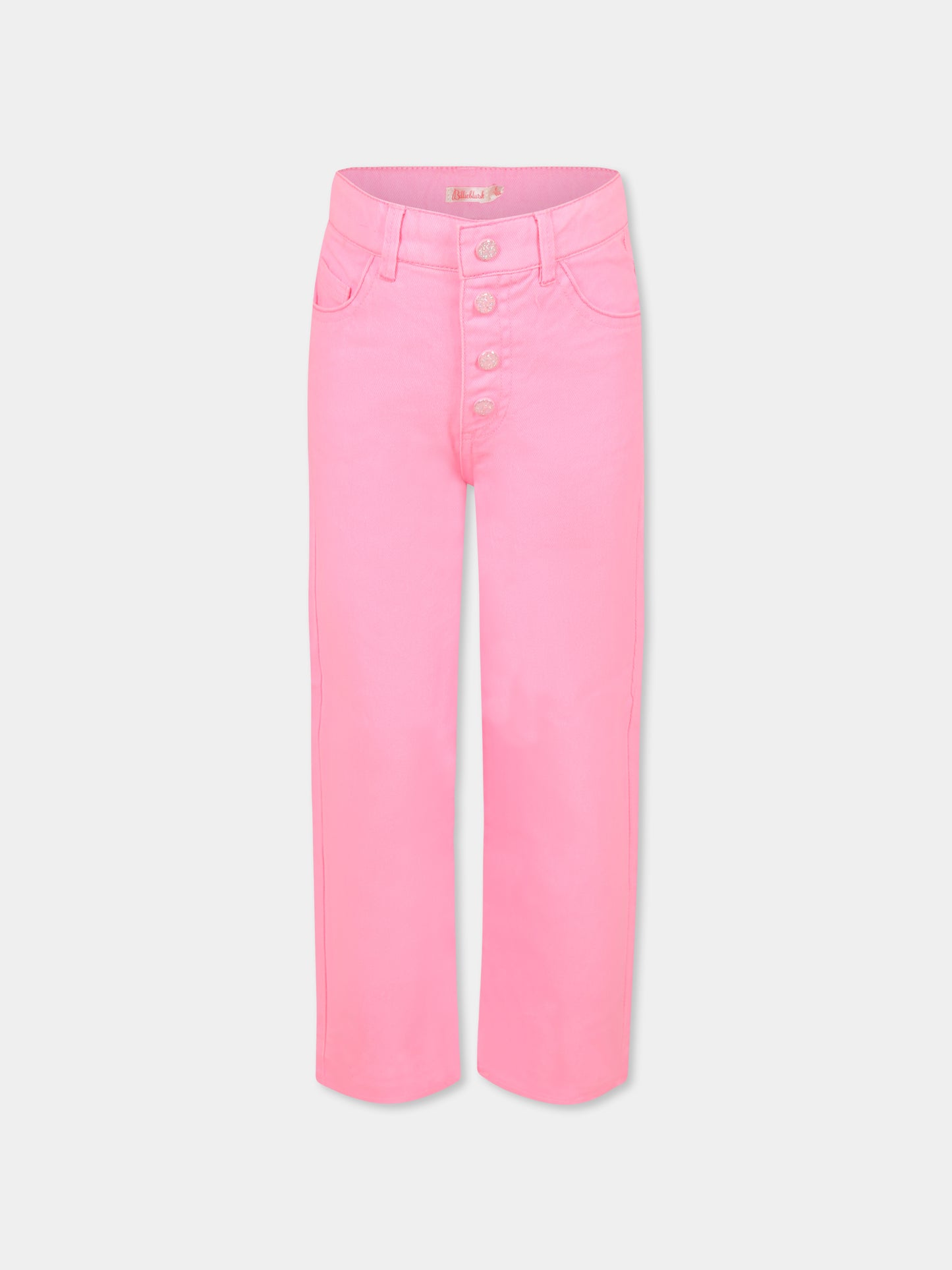 Jeans rosa per bambina con paillettes,Billieblush,U20854 462