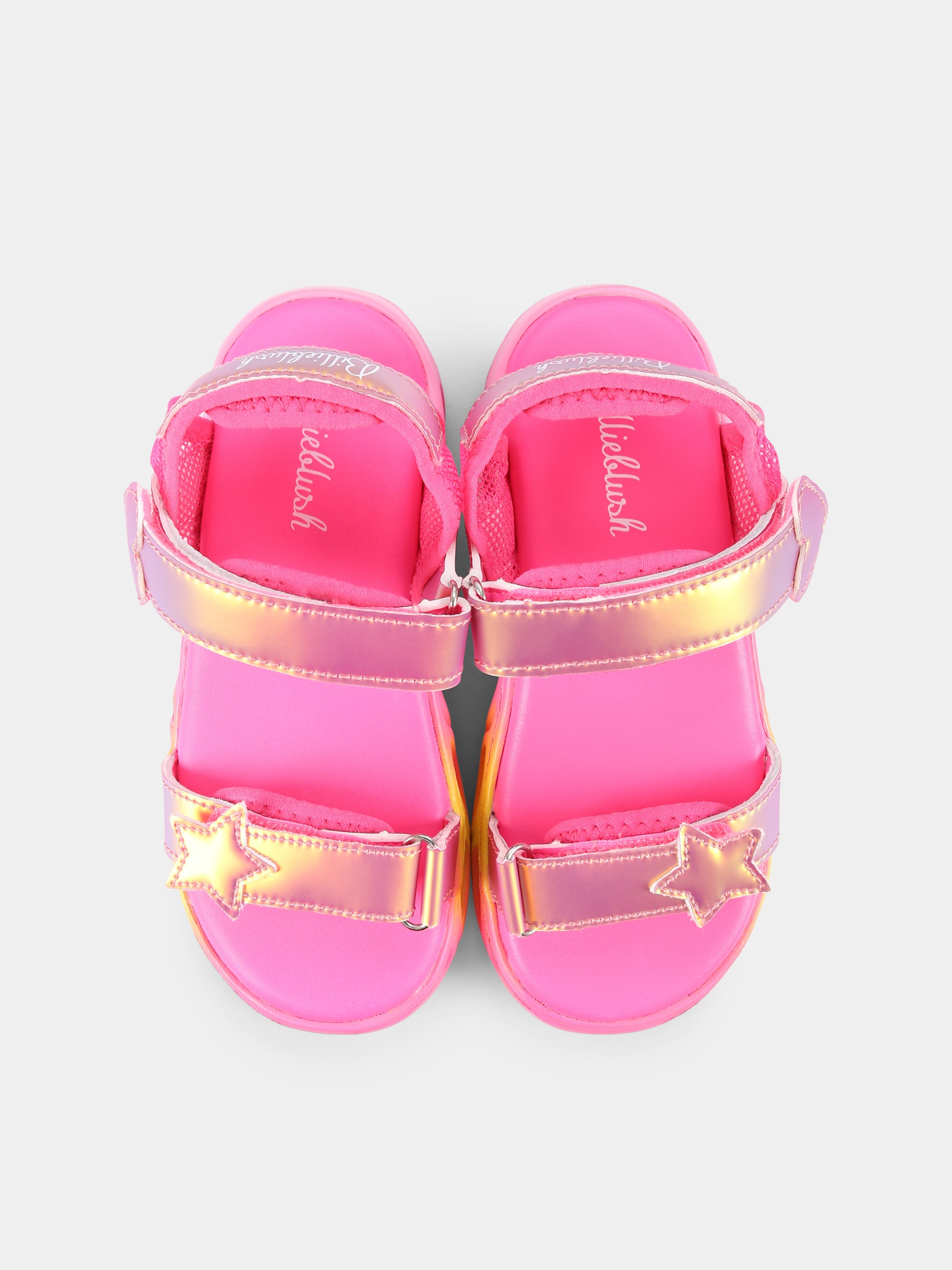 Sandali fucsia per bambina con cuore e stella,Billieblush,U20694 Z41