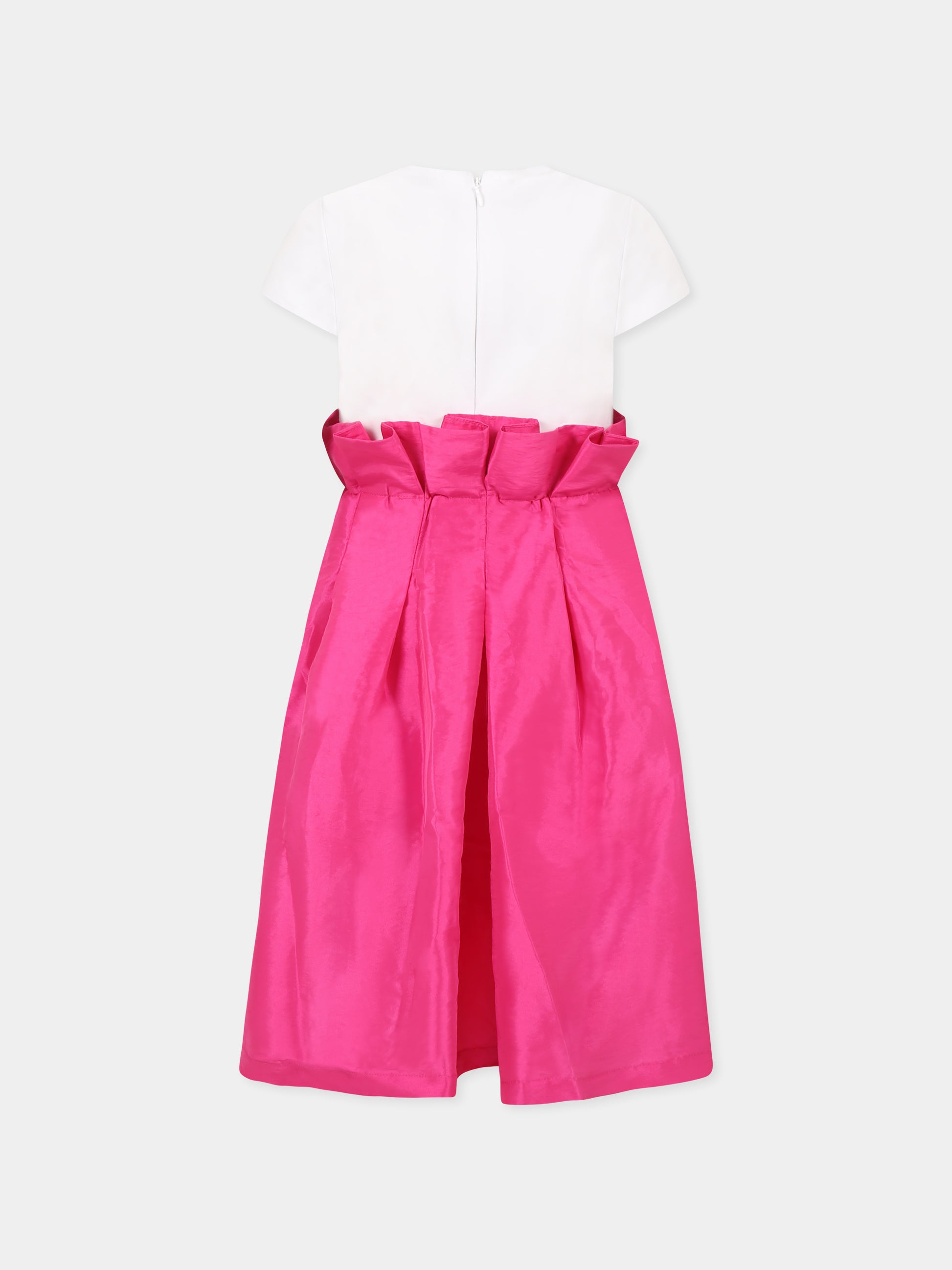 Vestito fucsia per bambina con logo,Karl Lagerfeld Kids,Z30460 S01