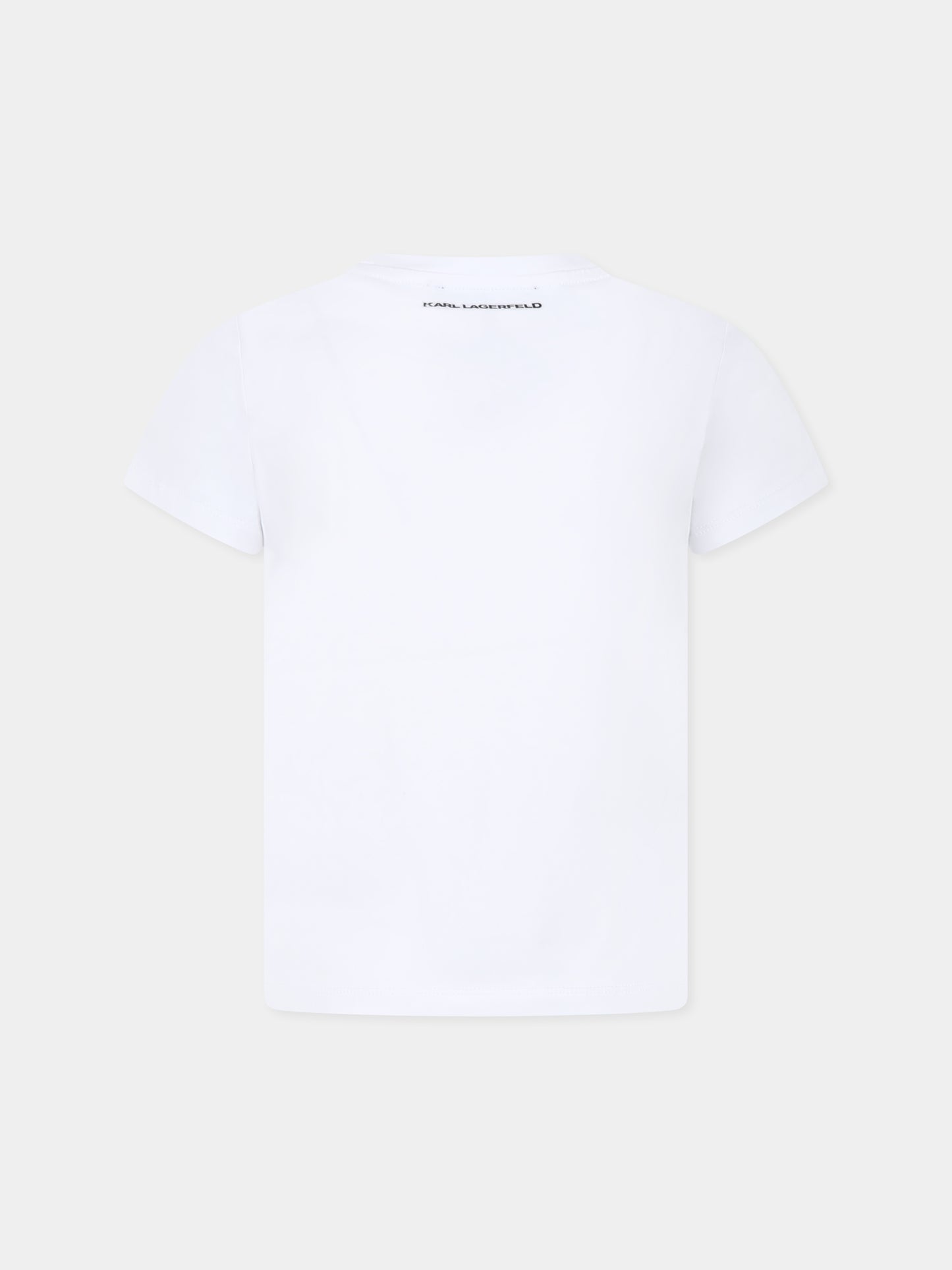 T-shirt bianca per bambina con Choupette