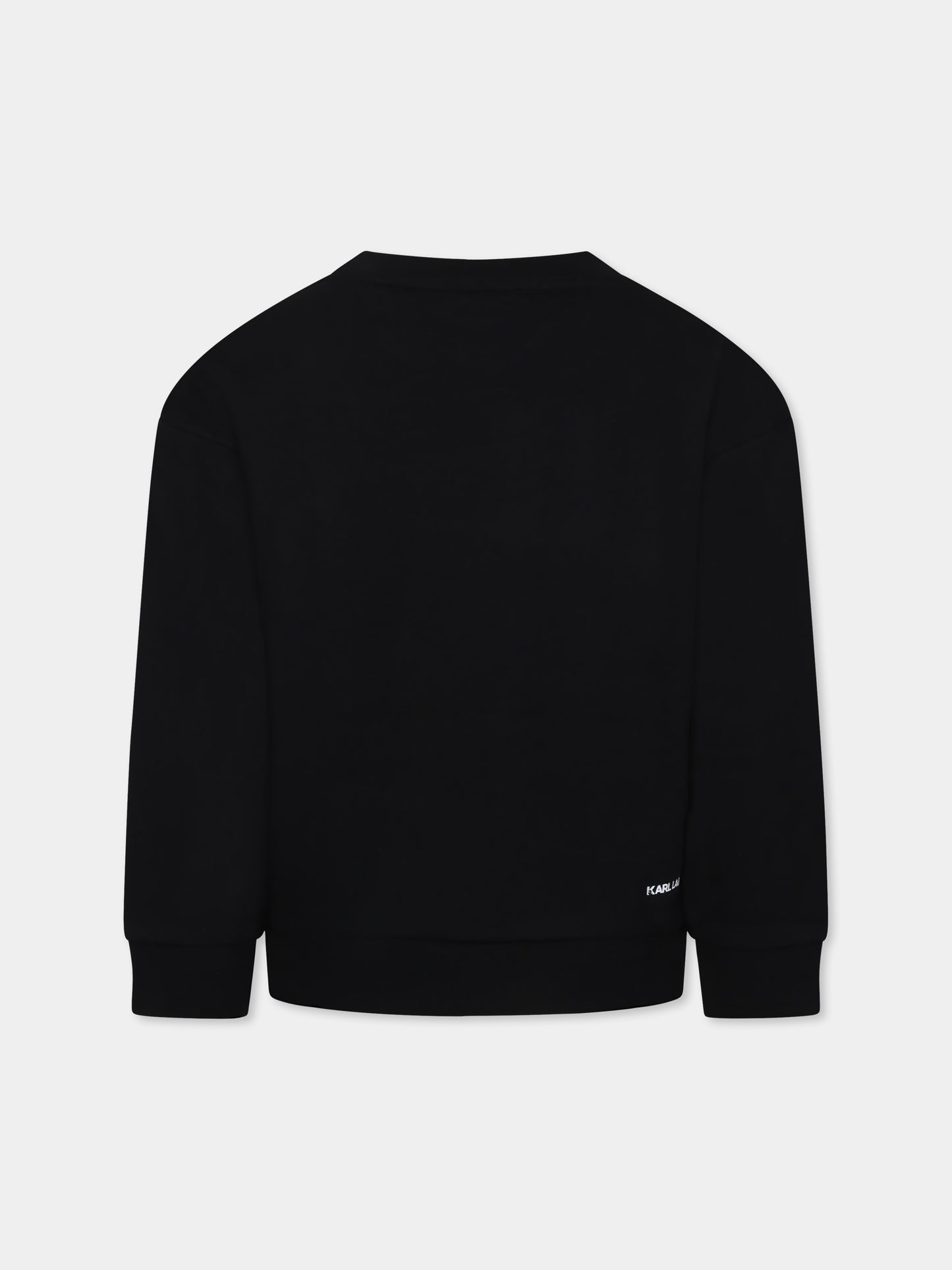 Felpa nera per bambini con Karl Lagerfeled,Karl Lagerfeld Kids,Z30431 09B