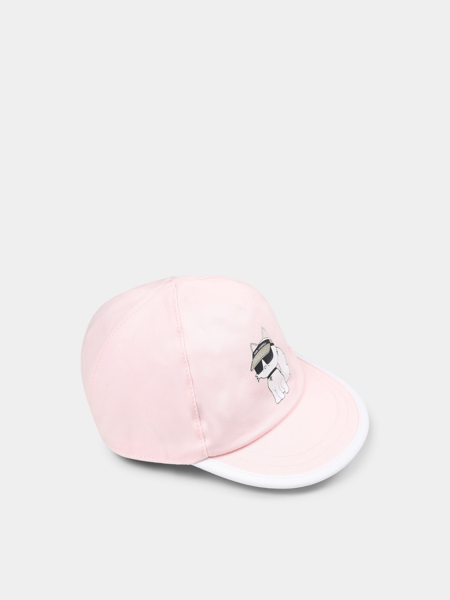Cappello rosa reversibile per neonata con Choupette