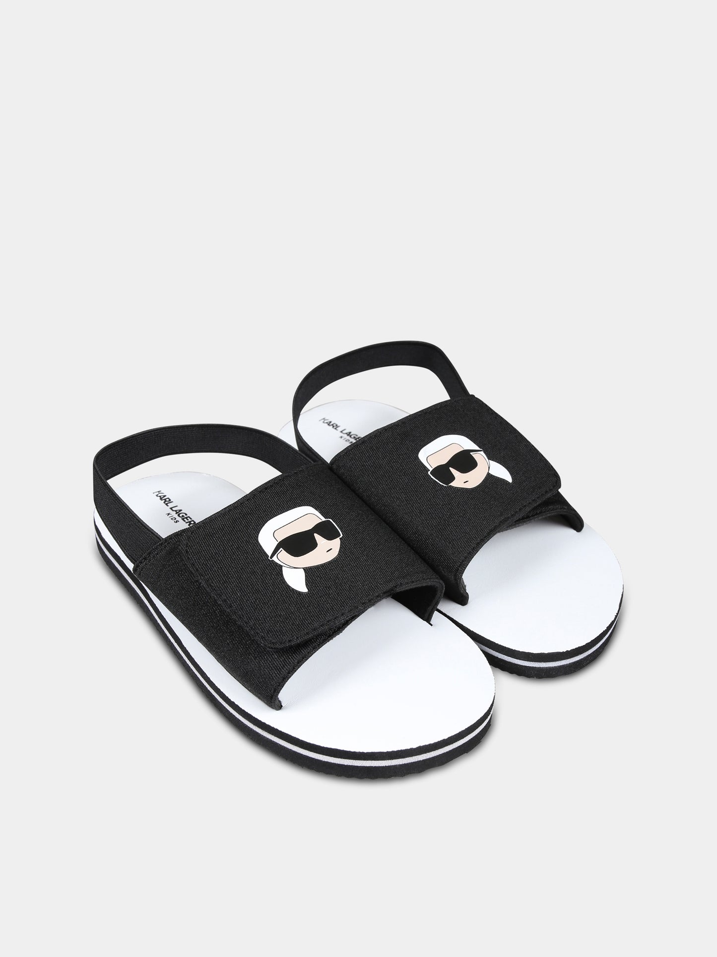 Sandali neri per bambino con Karl Lagerfeld,Karl Lagerfeld Kids,Z30384 09B