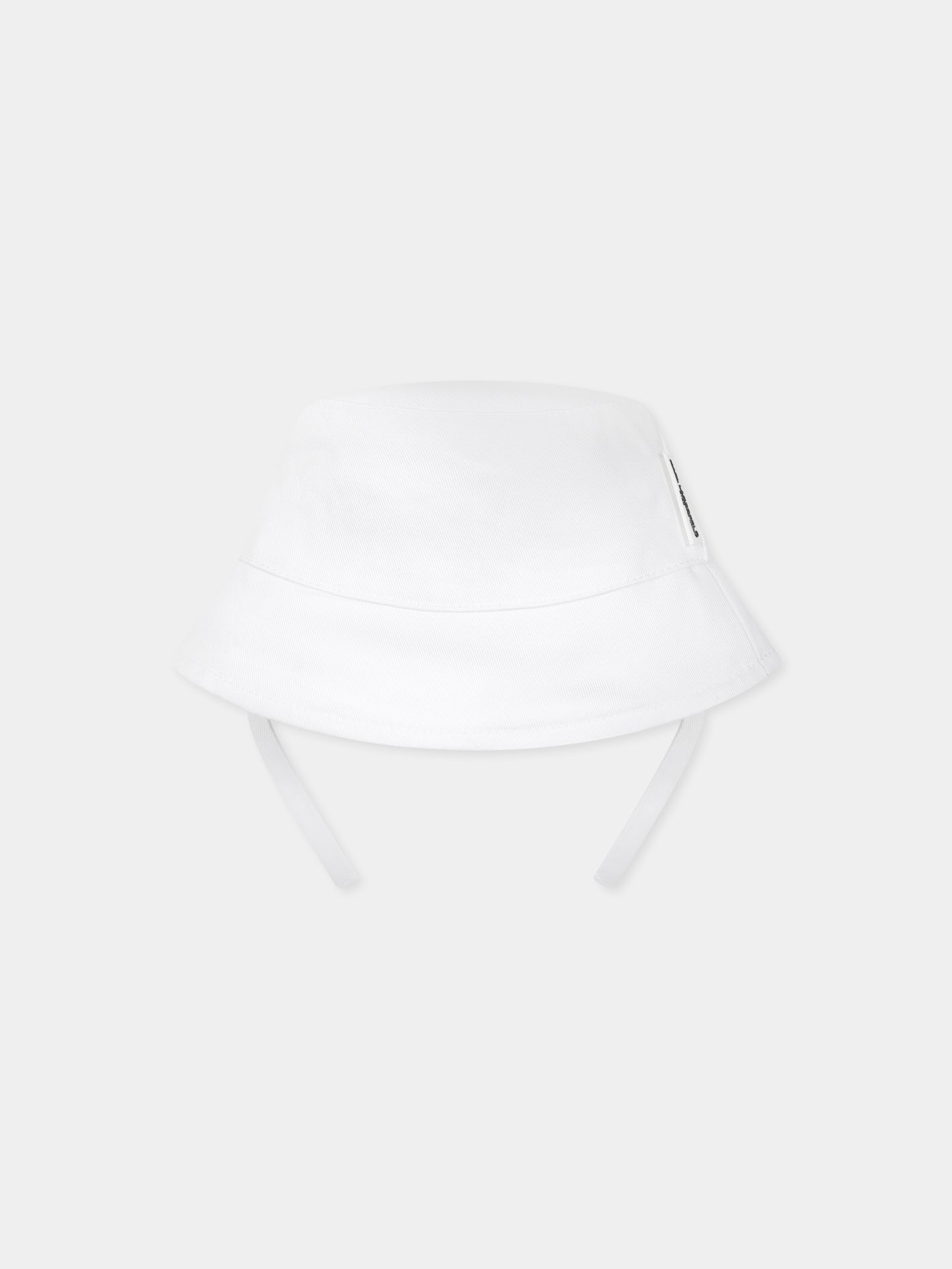 Cloche bianca per neonati con logo