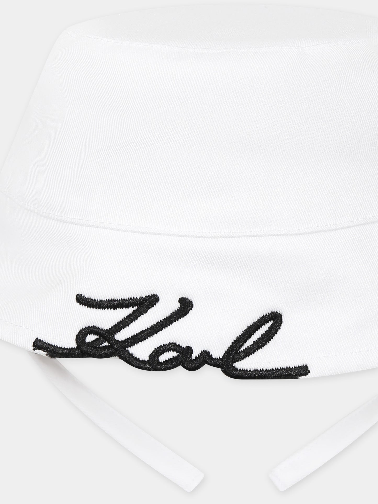 Cloche bianca per neonati con logo