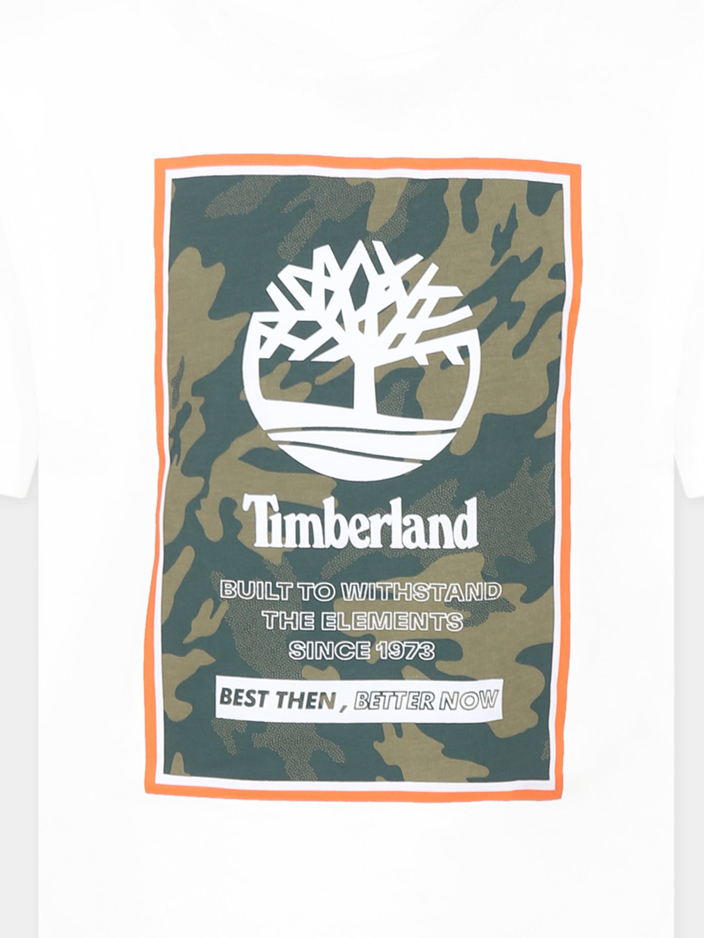 T-shirt bianca per bambino con logo,Timberland,T60427 10P