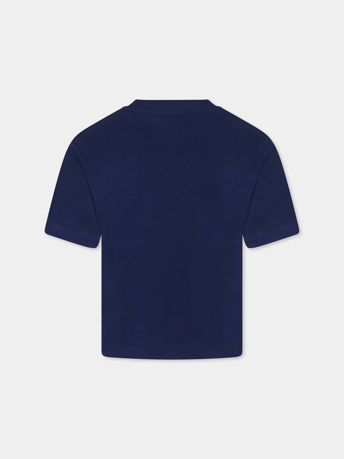 T-shirt blu per bambino con logo,Timberland,T60435 84N