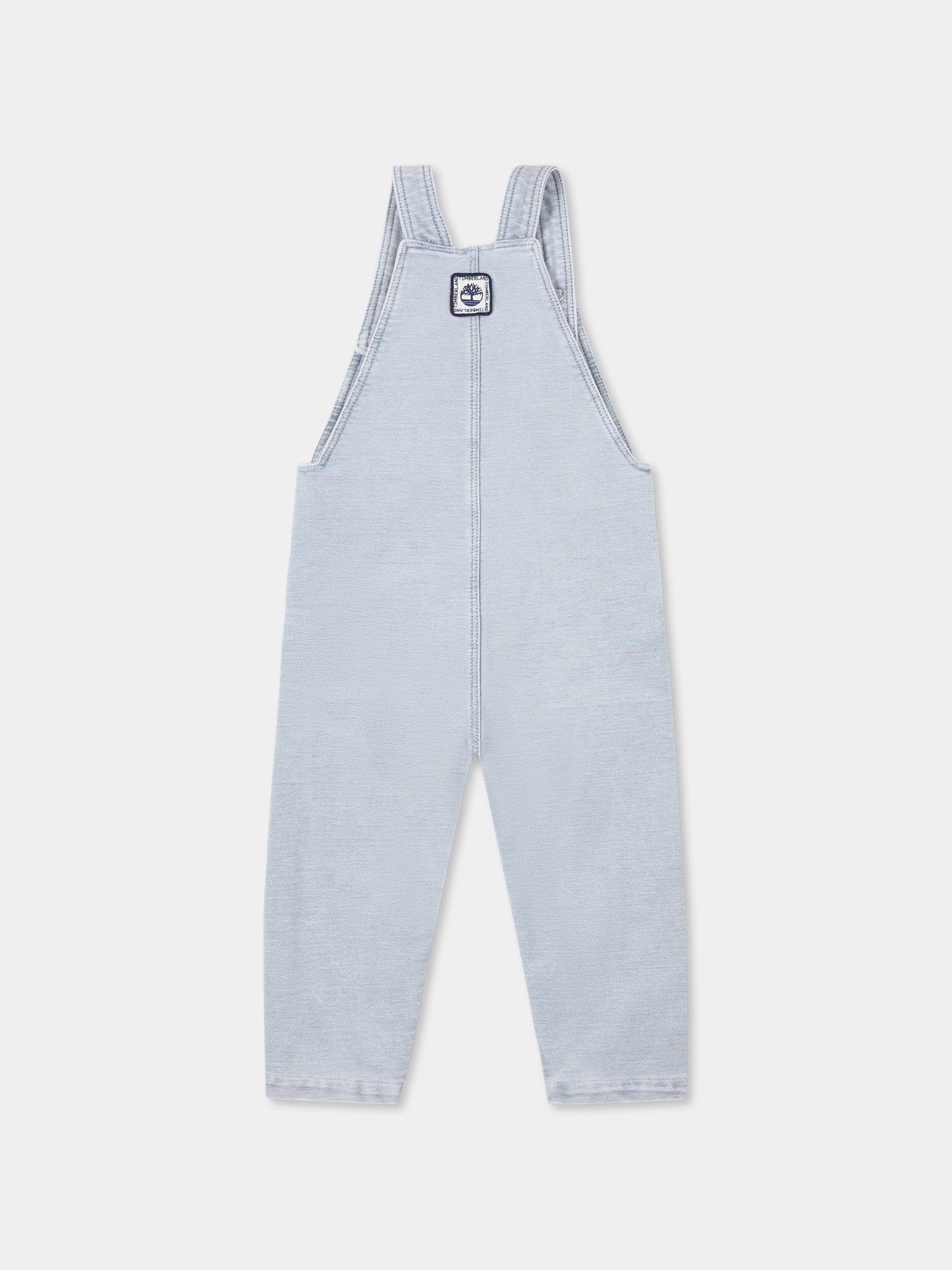 Salopette denim per neonato con logo,Timberland,T60395 Z18