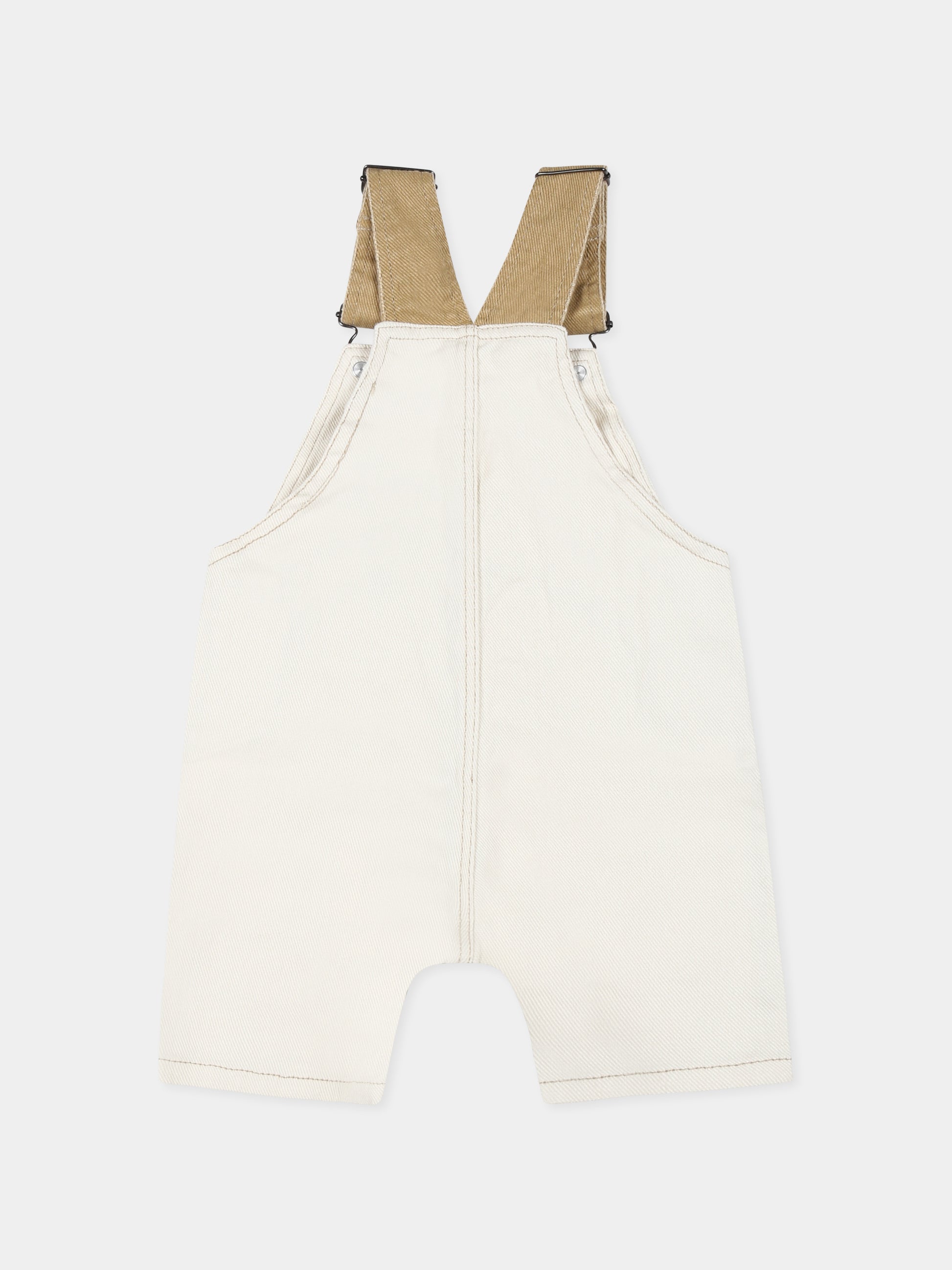 Salopette avorio per neonato con albero,Timberland,T60504 190