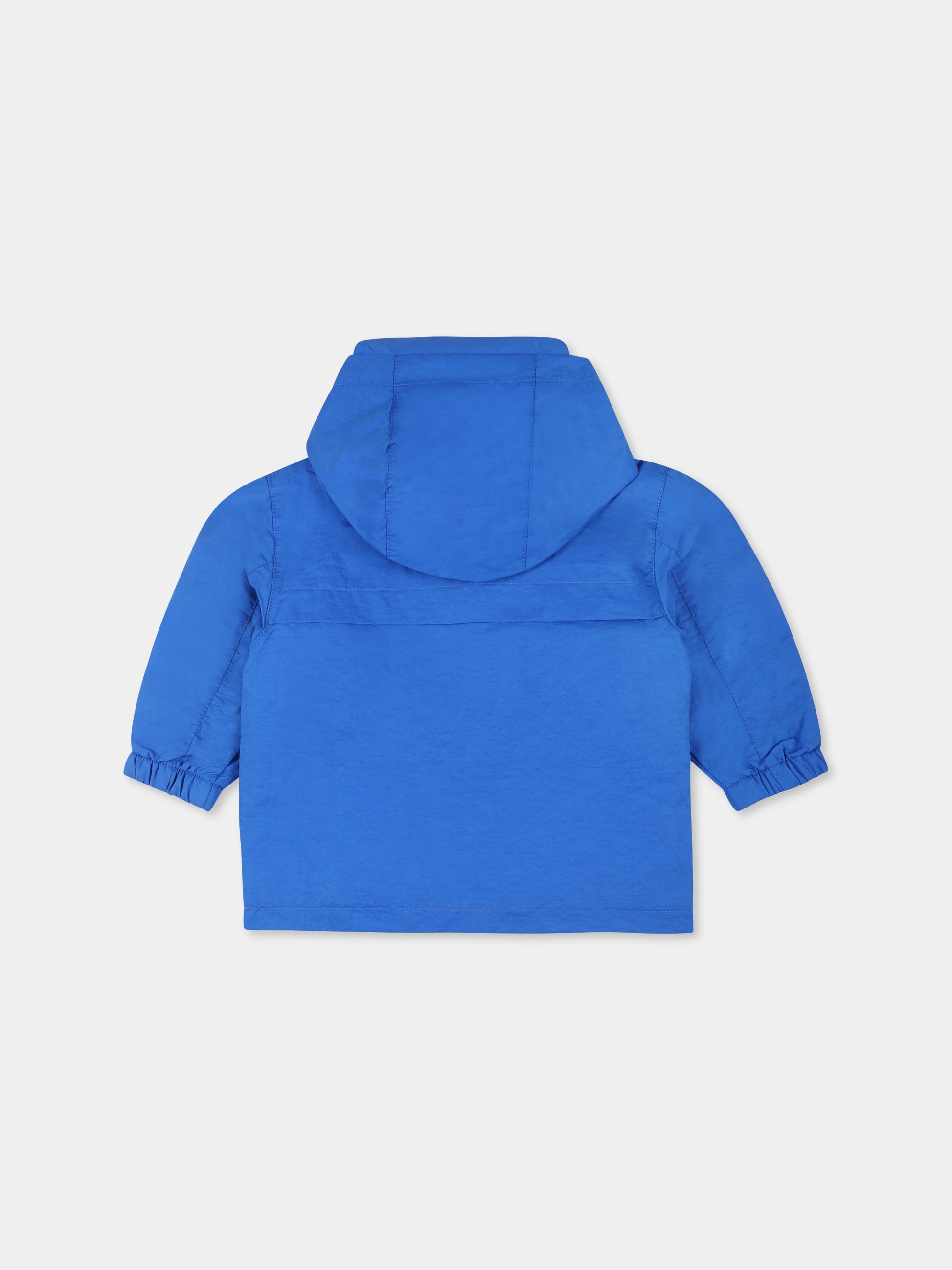 Giacca a vento azzurra per neonato con albero,Timberland,T60501 81L