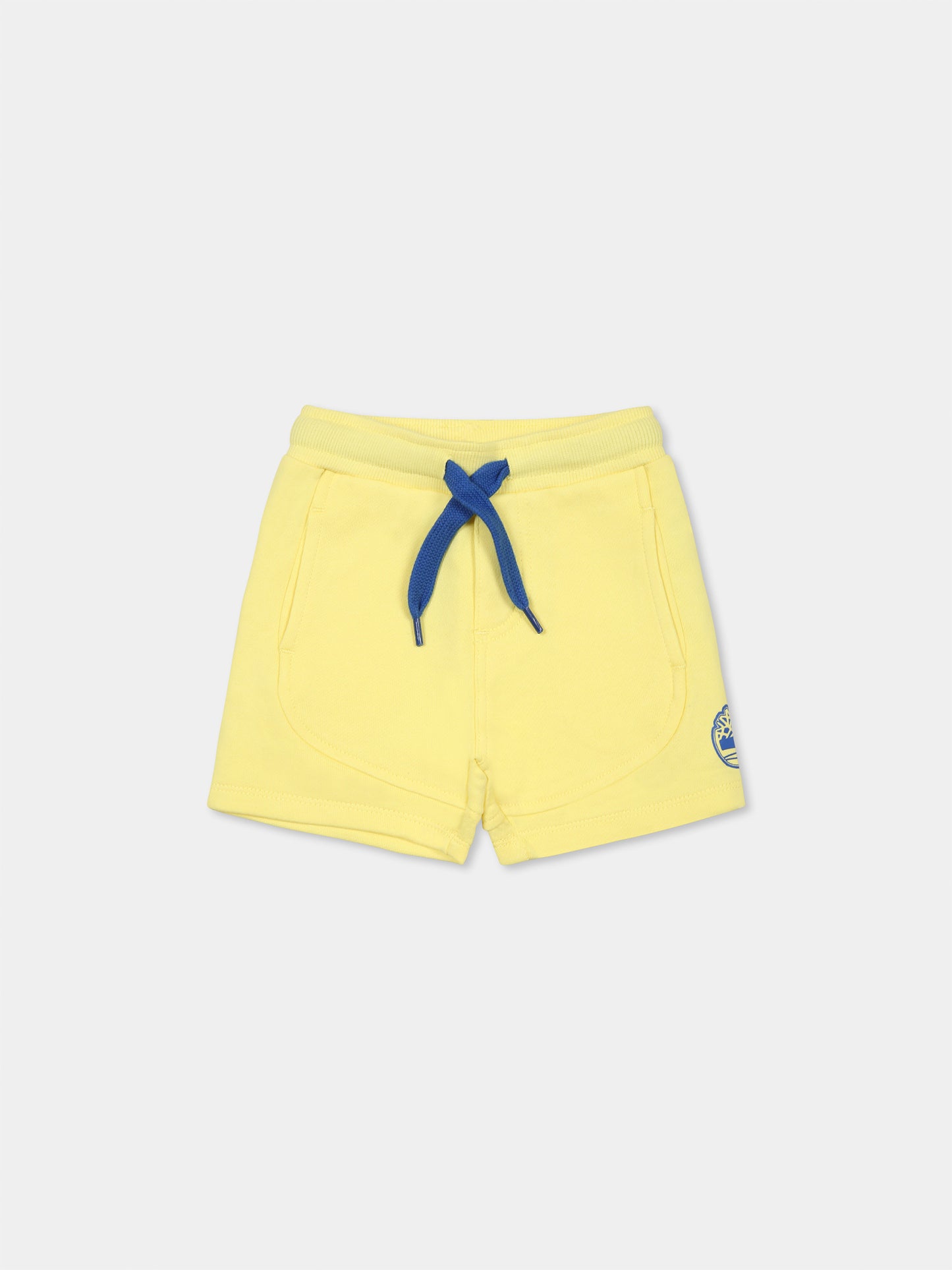 Shorts gialli per neonato con albero