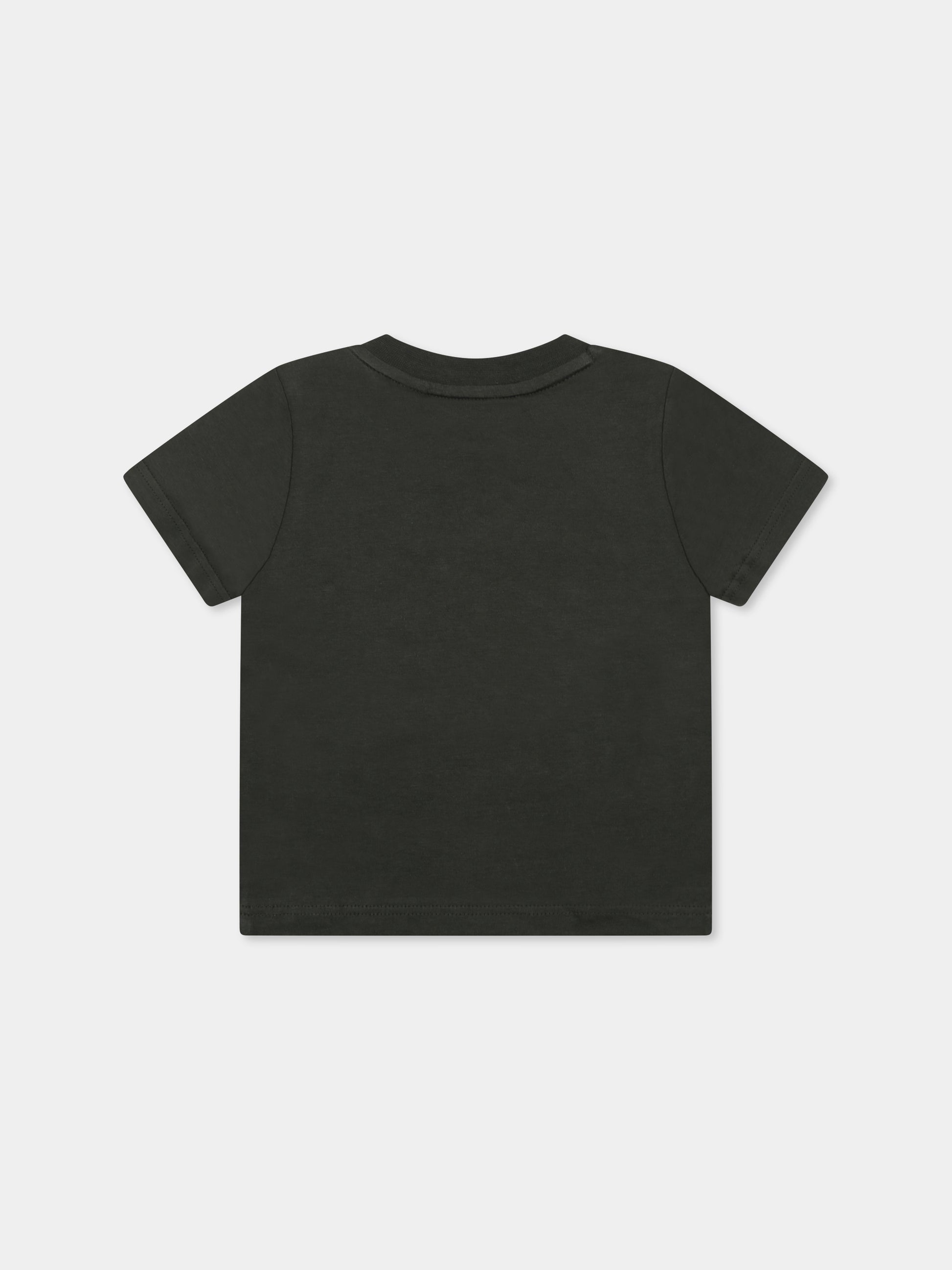 T-shirt verde per neonato con albero e logo,Timberland,T60506 72A