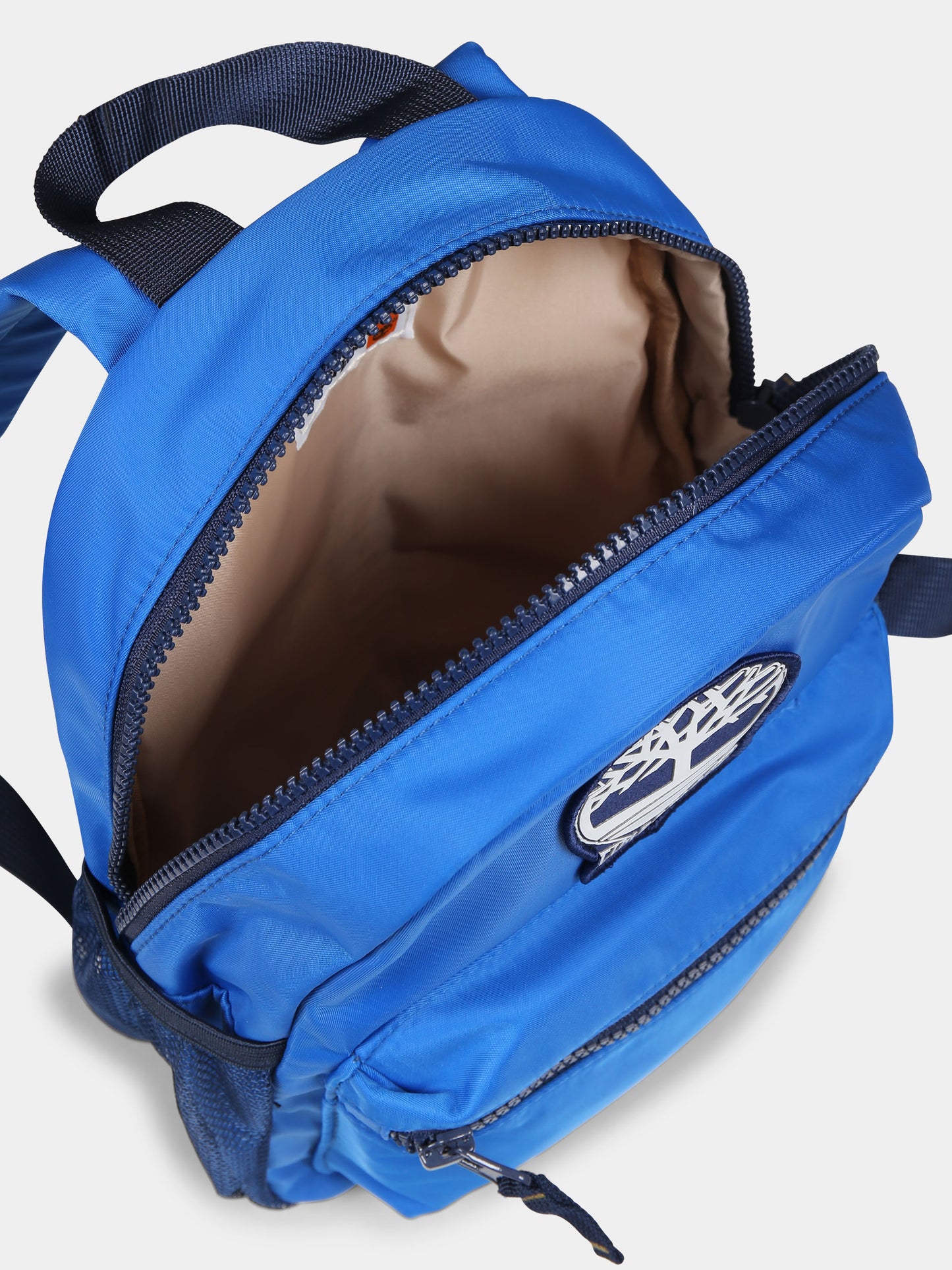 Zaino azzurro per bambino albero e logo,Timberland,T60418 81L