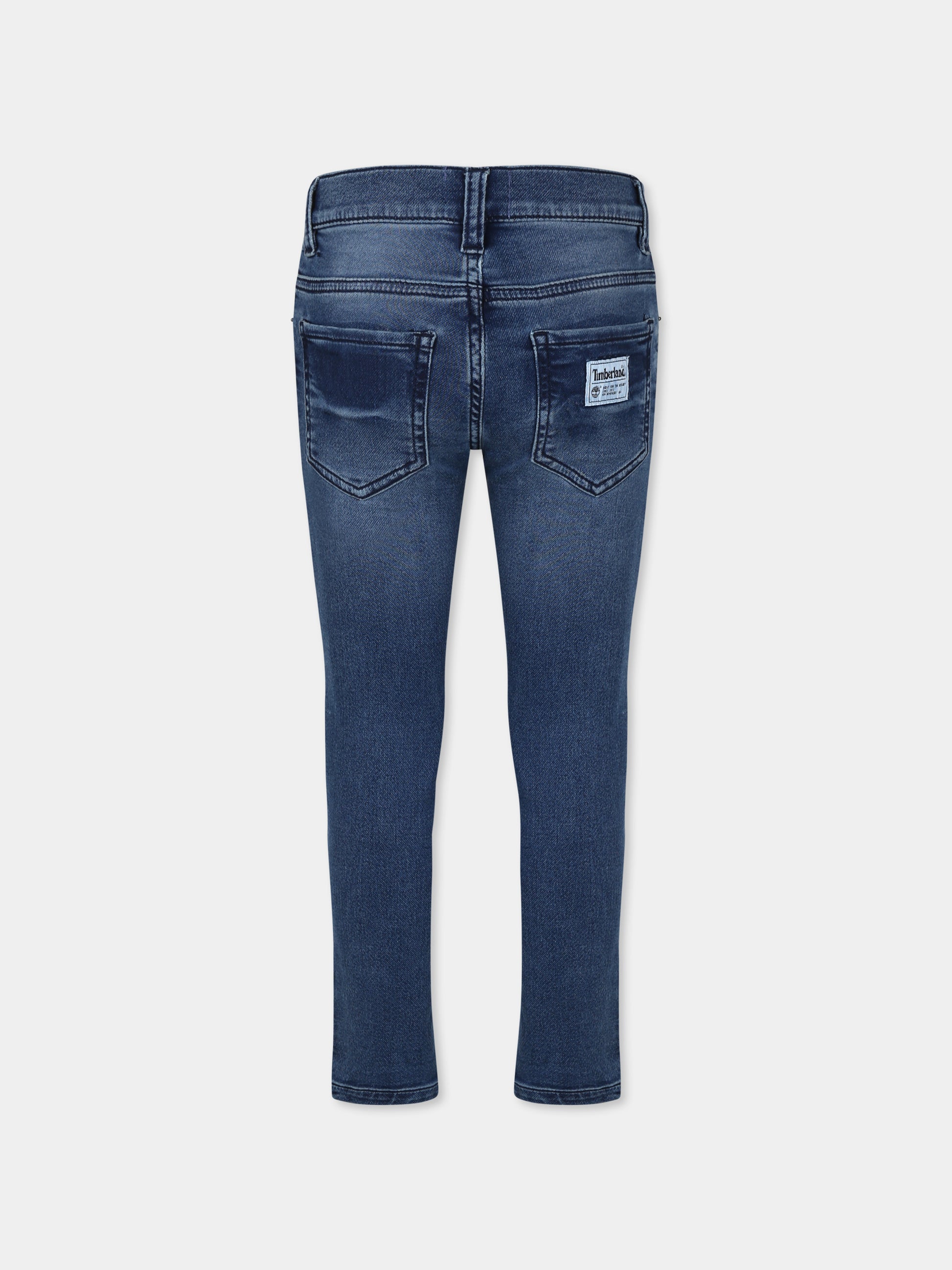 Jeans denim per bambino con logo,Timberland,T60479 Z25