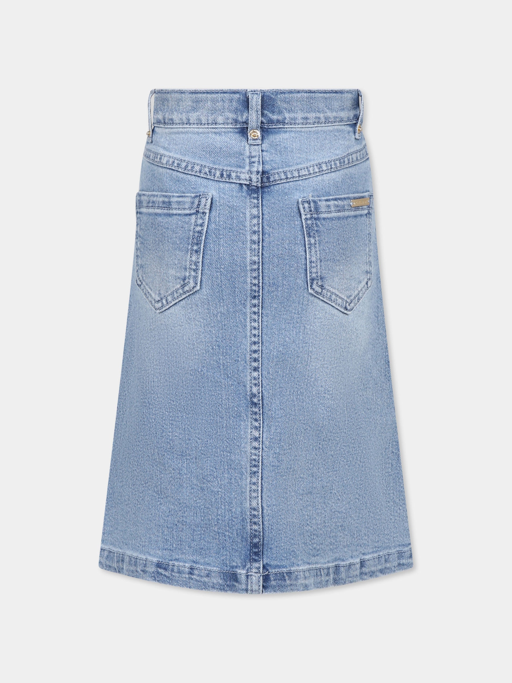 Gonna denim per bambina con logo,Michael Kors,R30291 Z10