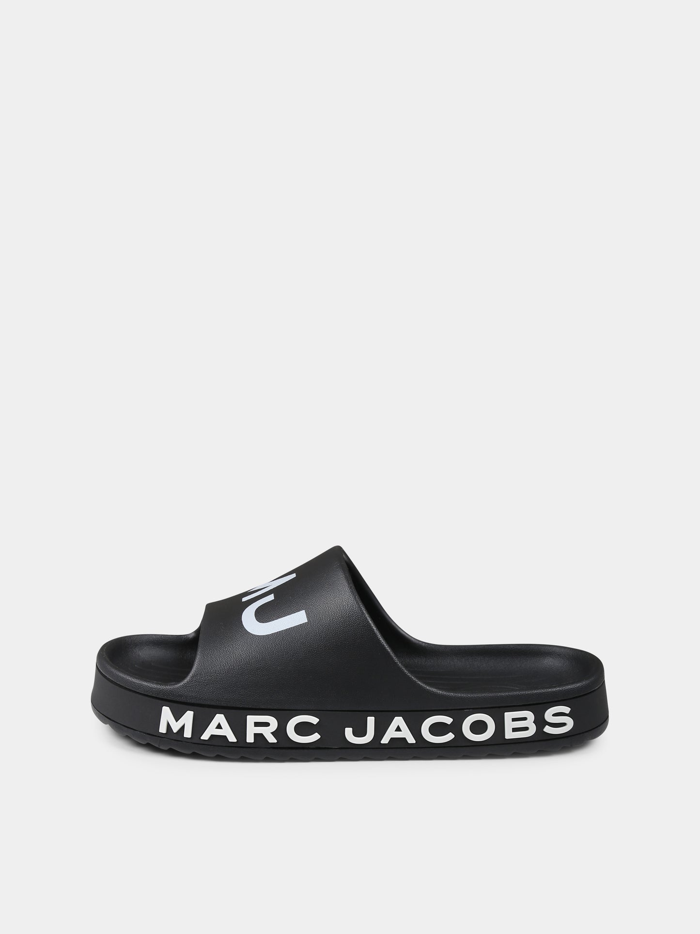 Ciabatte nere per bambini con logo,Marc Jacobs,W60407 09B