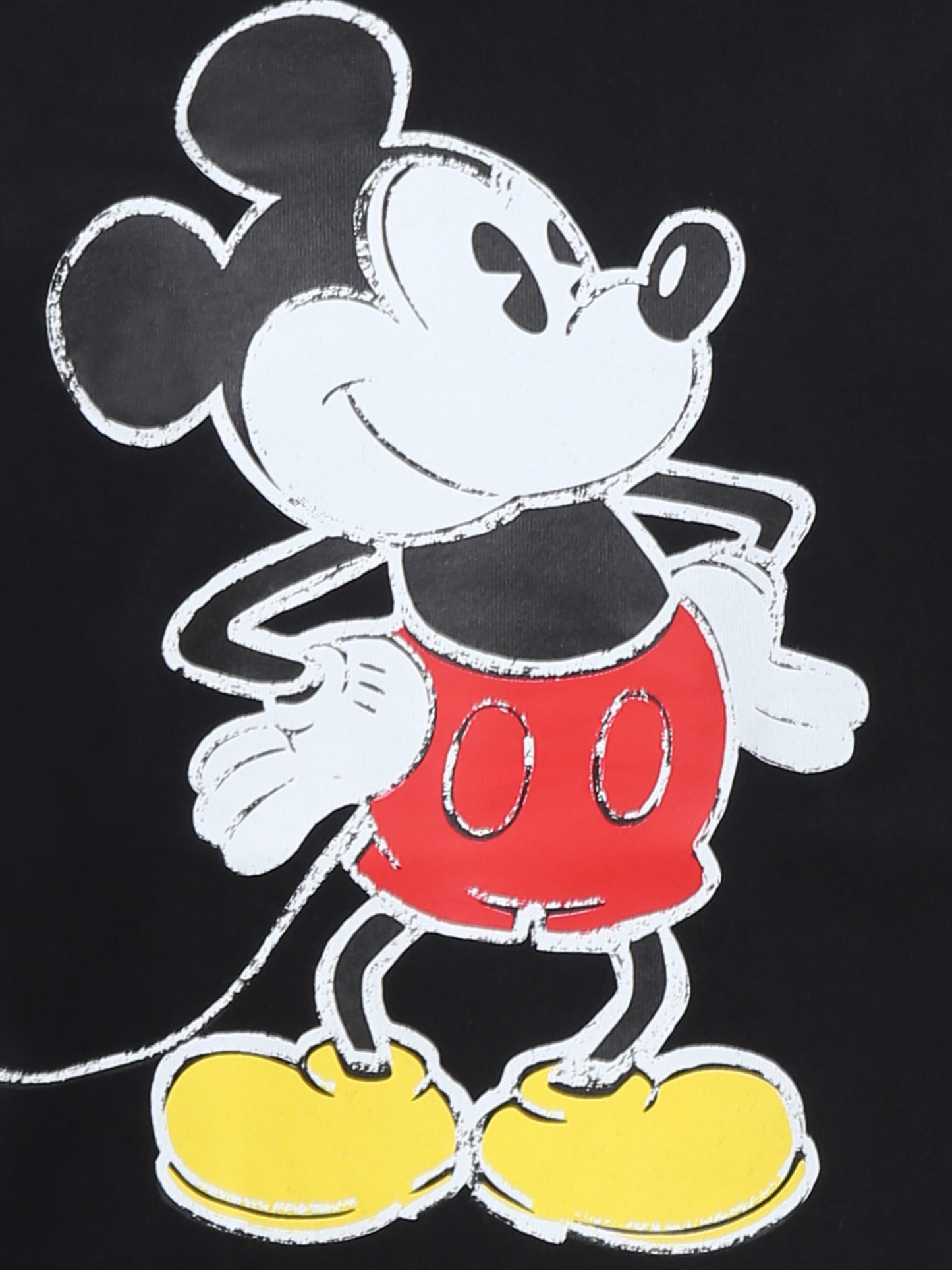 T-shirt nera per bambino con Topolino