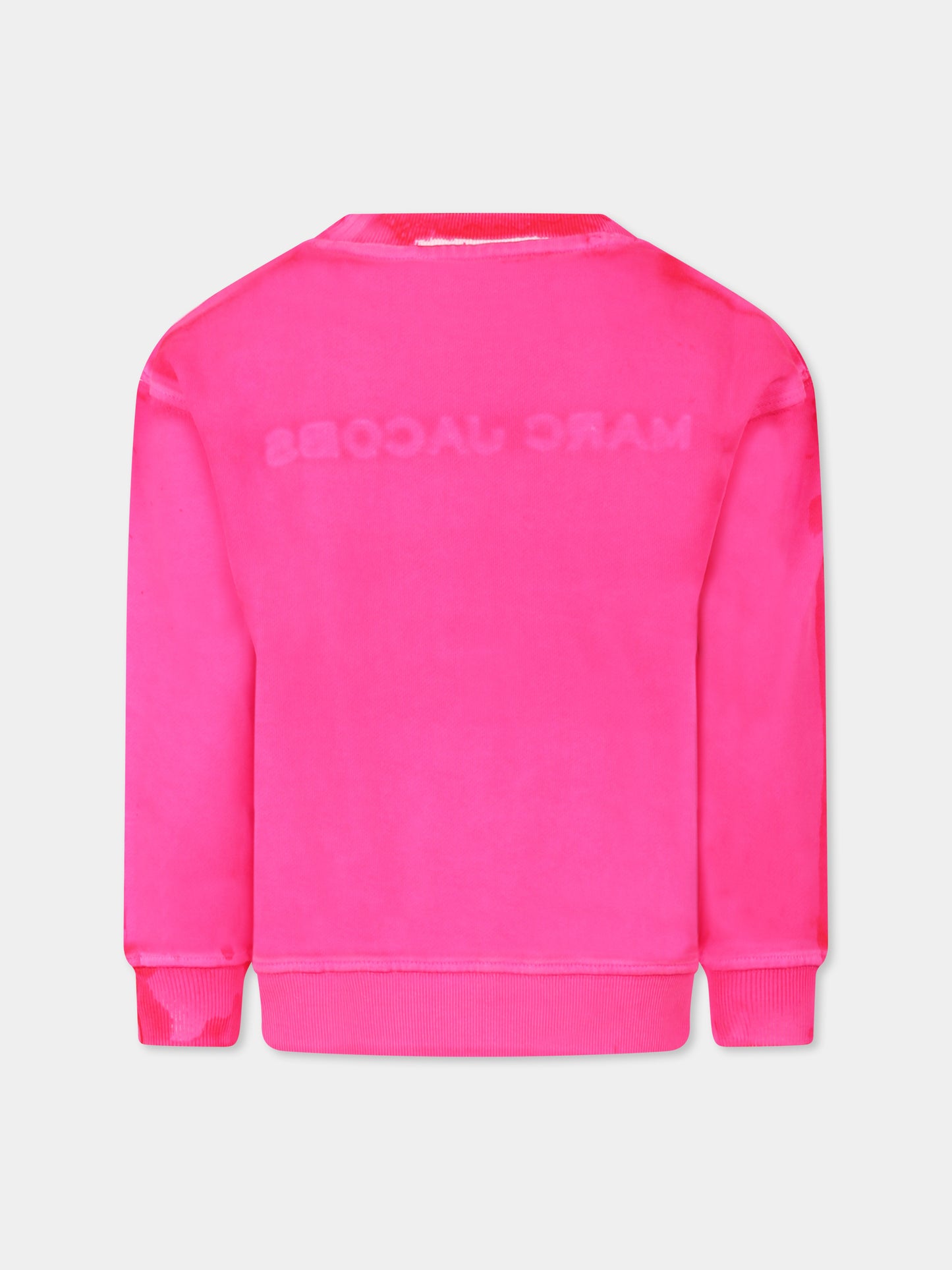 Felpa fucsia per bambina con logo,Marc Jacobs,W60435 47M