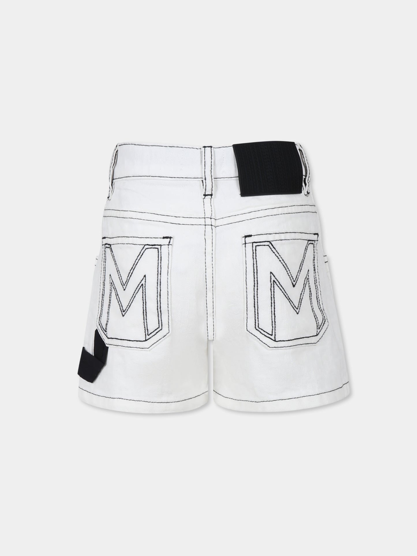 Shorts bianchi per bambina con logo,Marc Jacobs,W60535 148