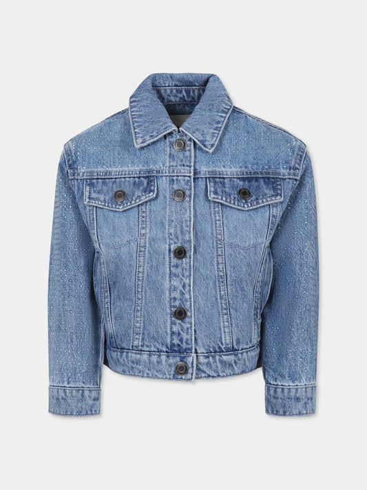 Giubbotto di jeans per bambina con paillettes,Marc Jacobs,W60425 Z10