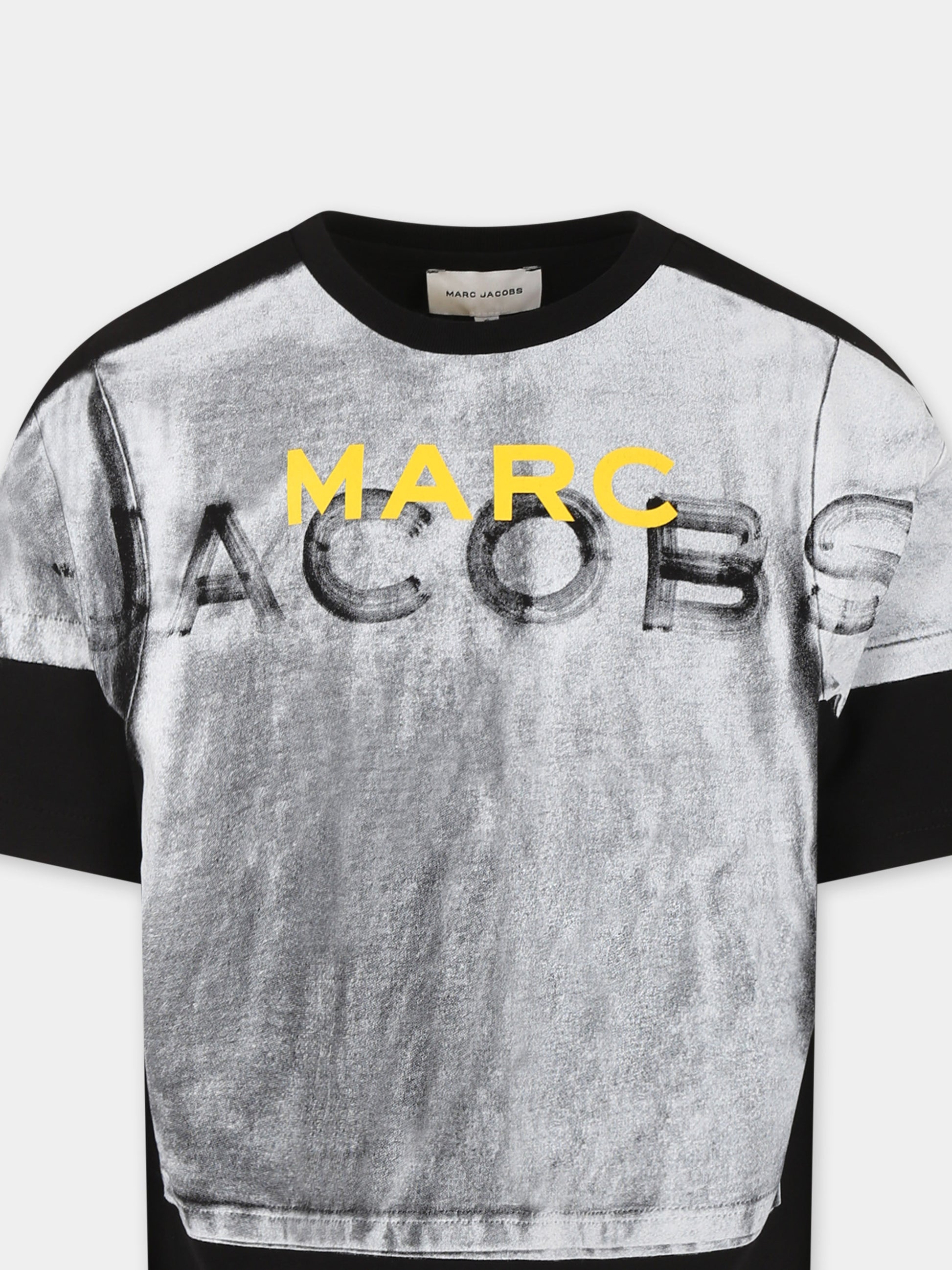 T-shirt bianca per bambino con logo,Marc Jacobs,W60456 09B