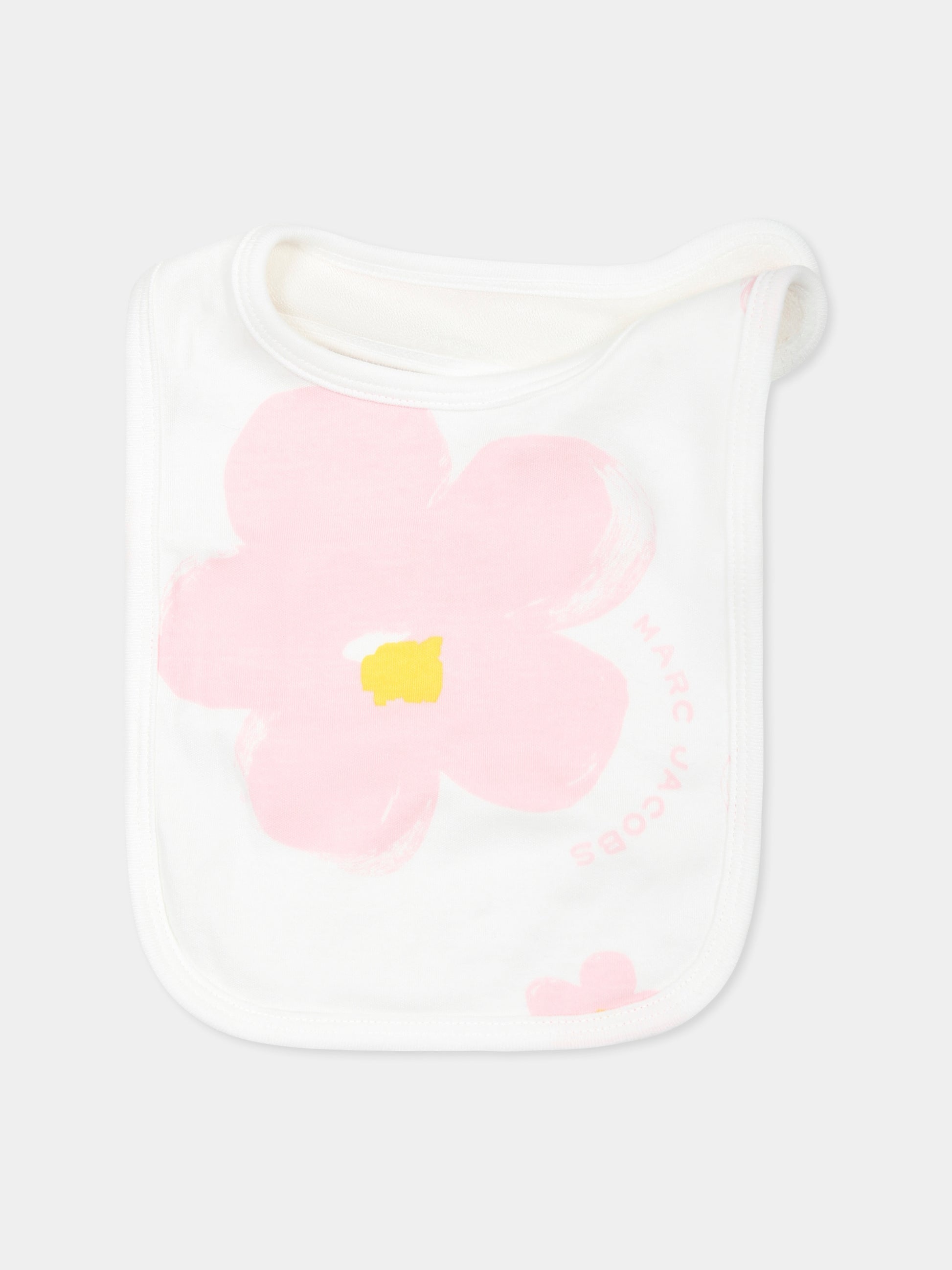Set tutina bianco per neonata con fiori all over,Marc Jacobs,W60518 126