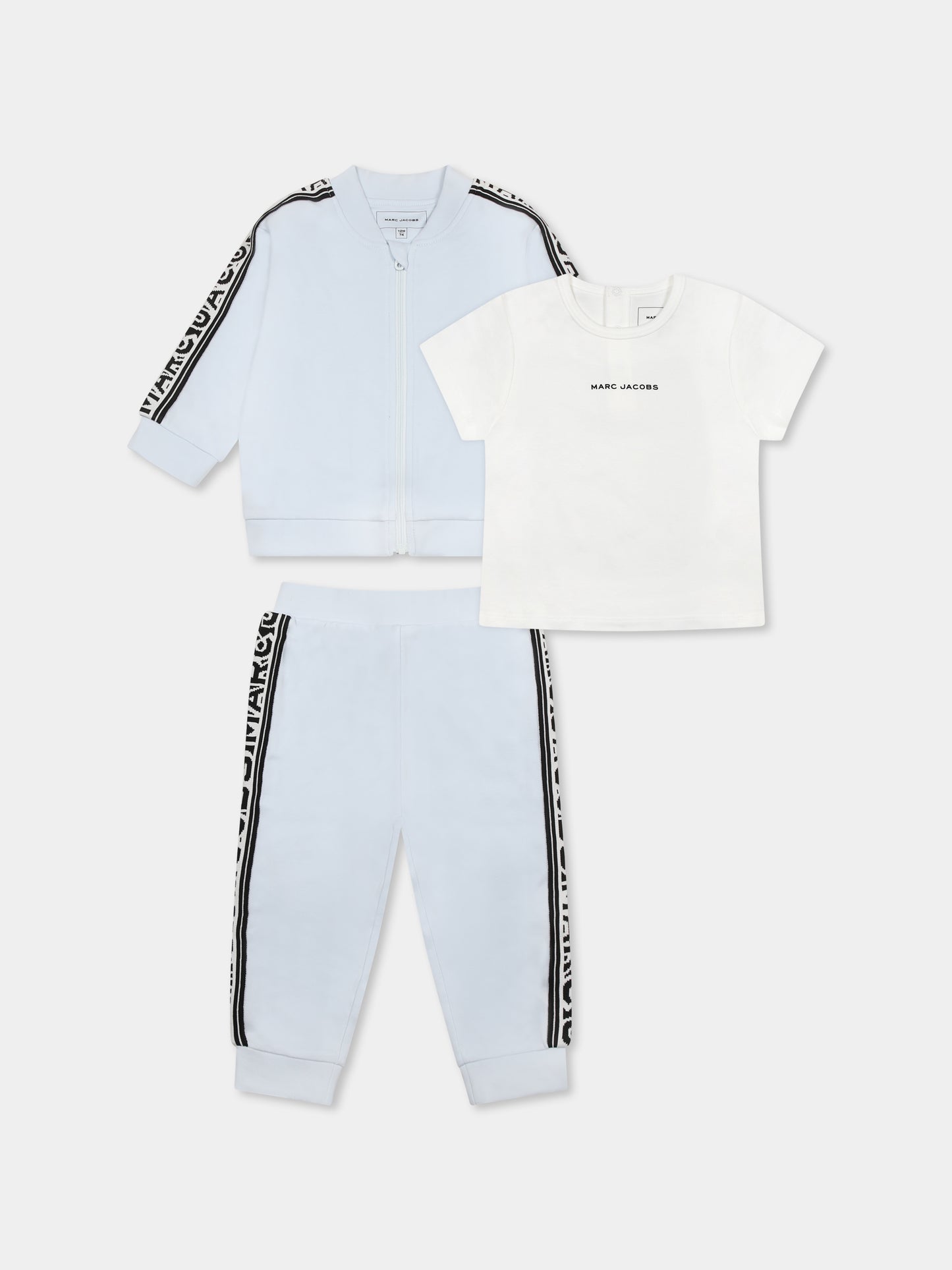 Completo celeste per neonato con logo,Marc Jacobs,W60552 791