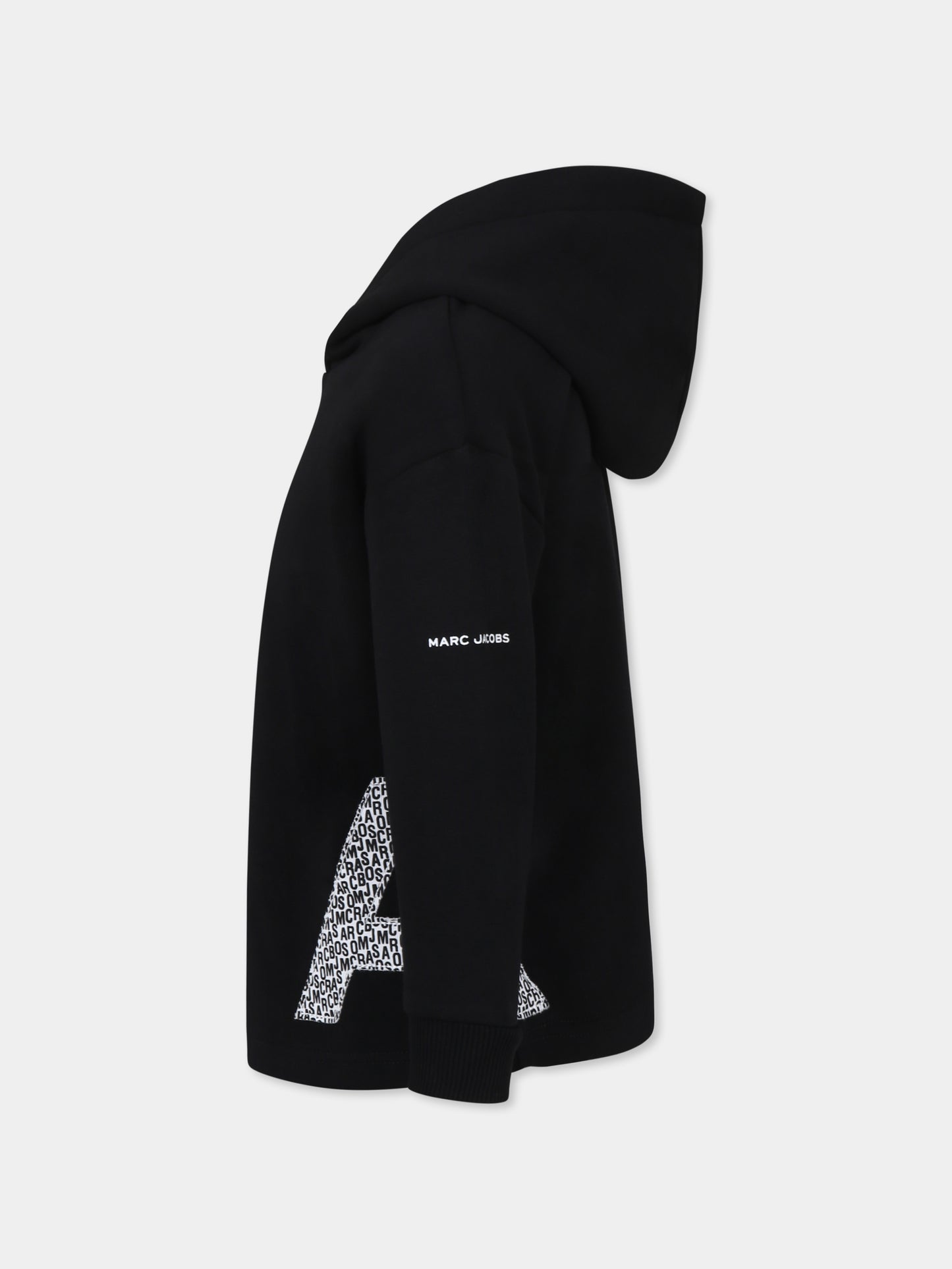 Felpa nera per bambino con logo,Marc Jacobs,W60431 09B