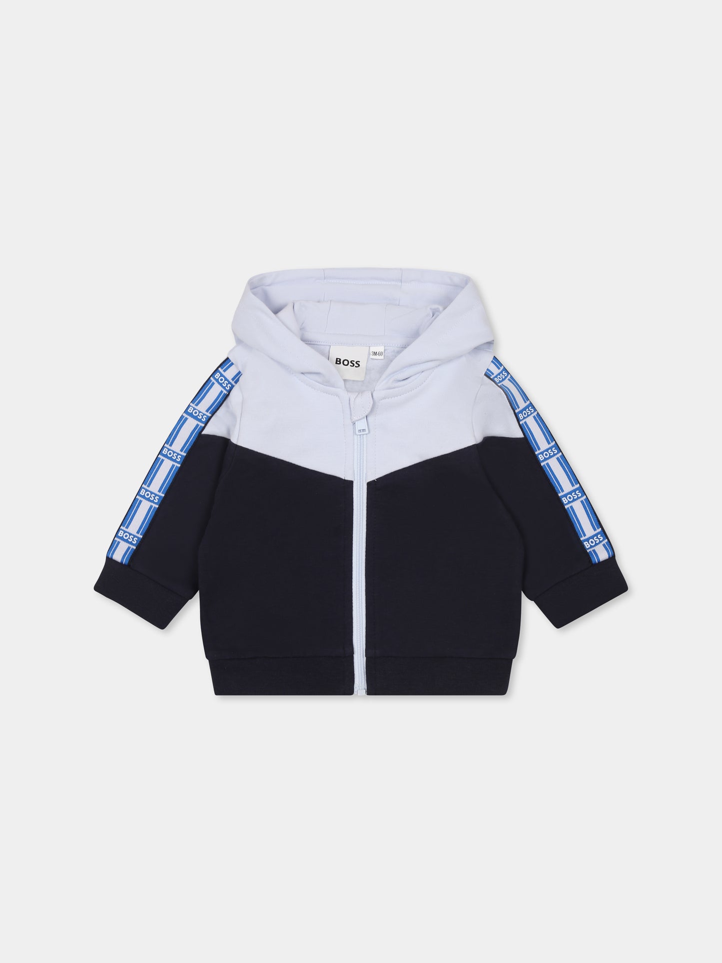 Completo blu per neonato con logo,Boss,J52209 849