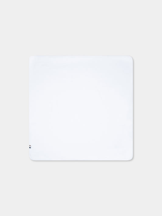 Coperta bianca per neonato con logo