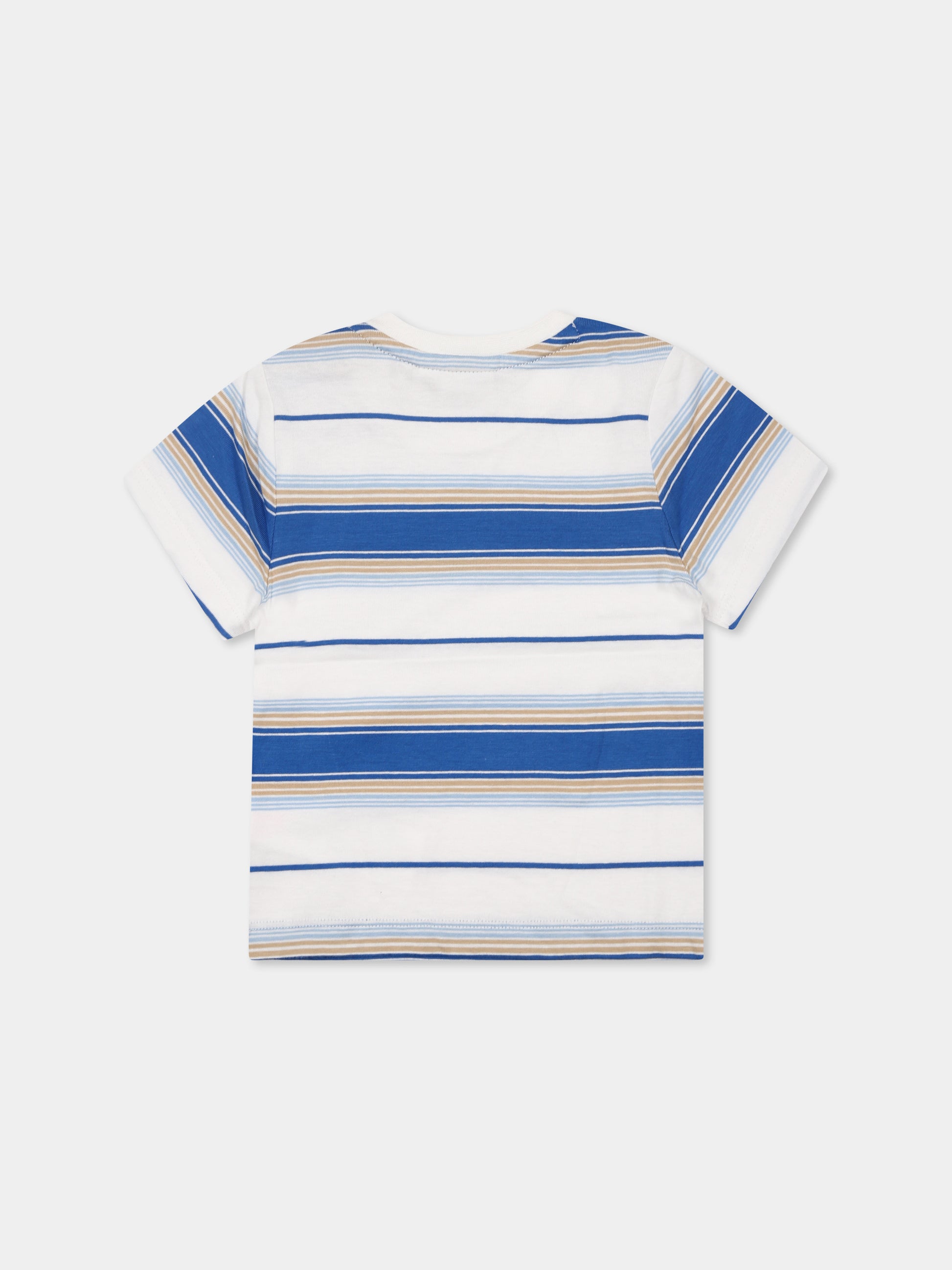 T-shirt bianca per neonato con logo,Boss,J52116 787